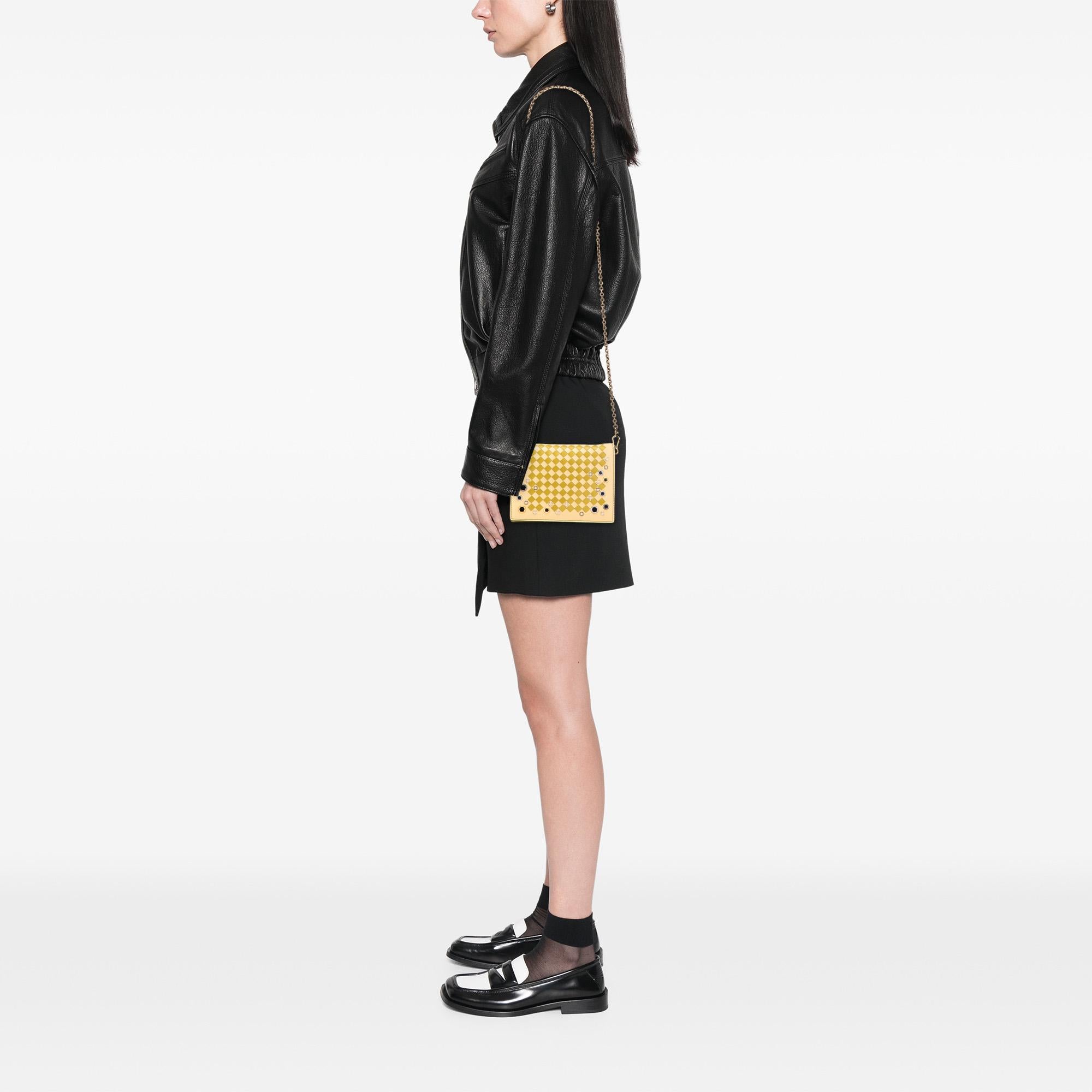 Bottega Veneta Nappa Intrecciato Studded Wallet on Chain