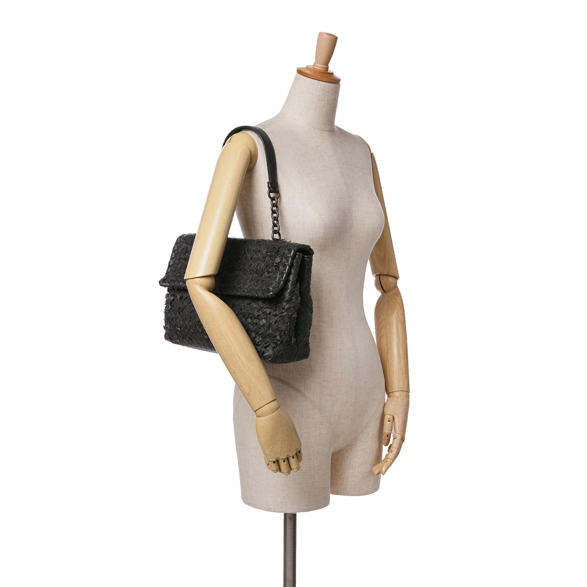 Bottega Veneta Nappa Intrecciato Tobu Olimpia Shoulder Bag