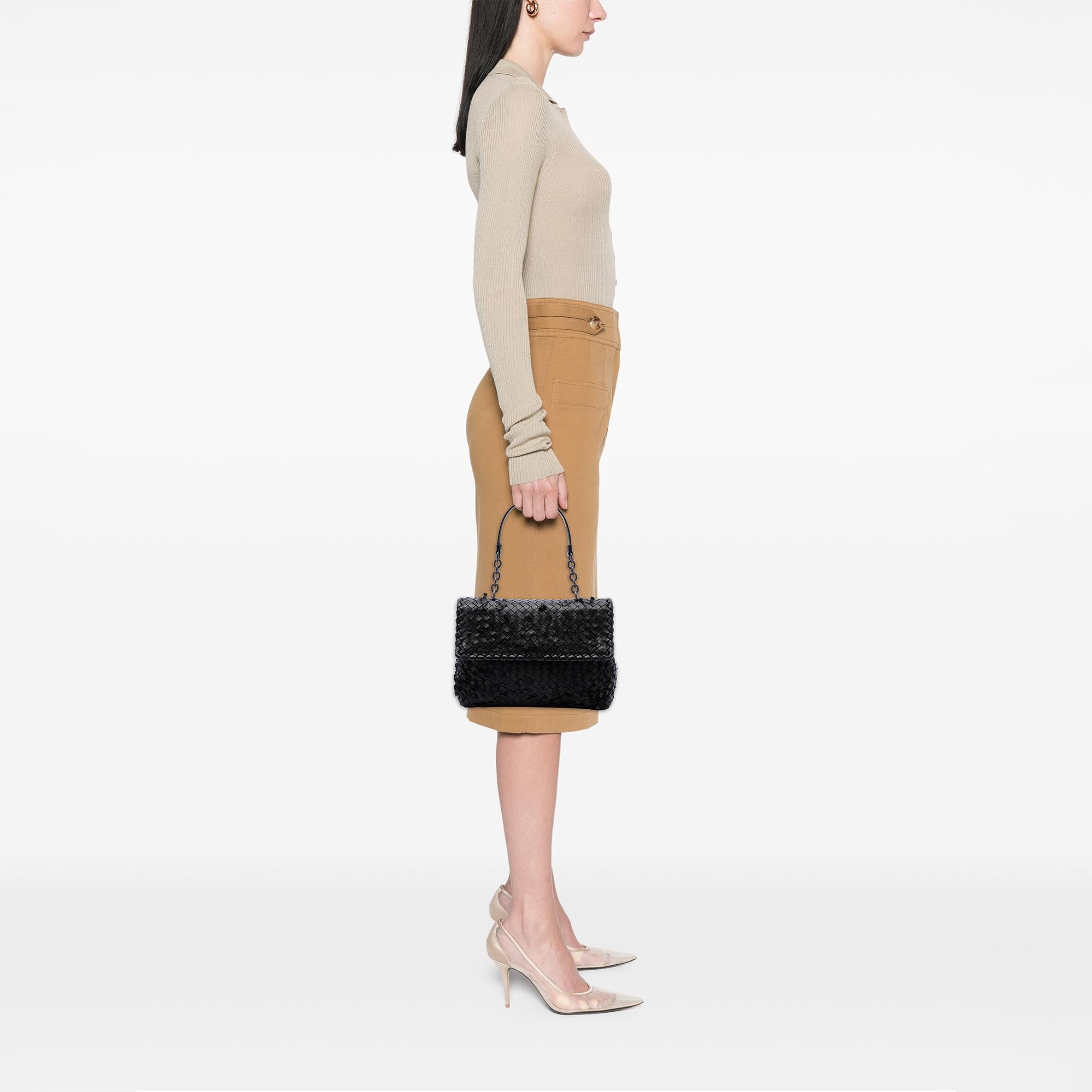 Bottega Veneta Nappa Intrecciato Tobu Olimpia Shoulder Bag