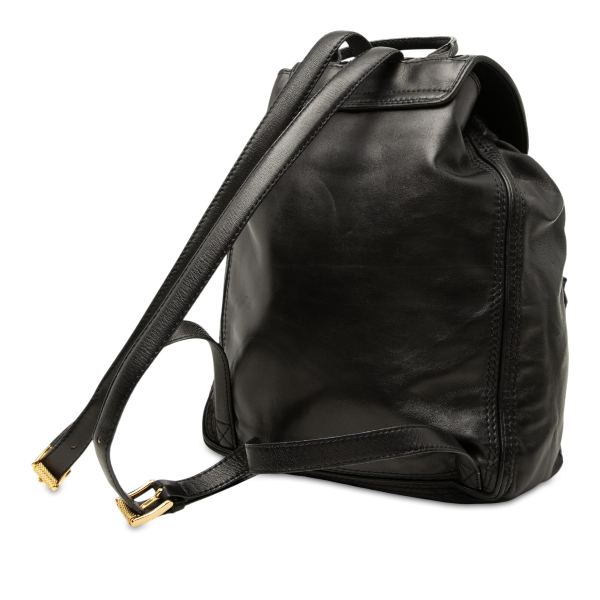 Bottega Veneta Nappa Intrecciato Trimmed Drawstring Flap Backpack