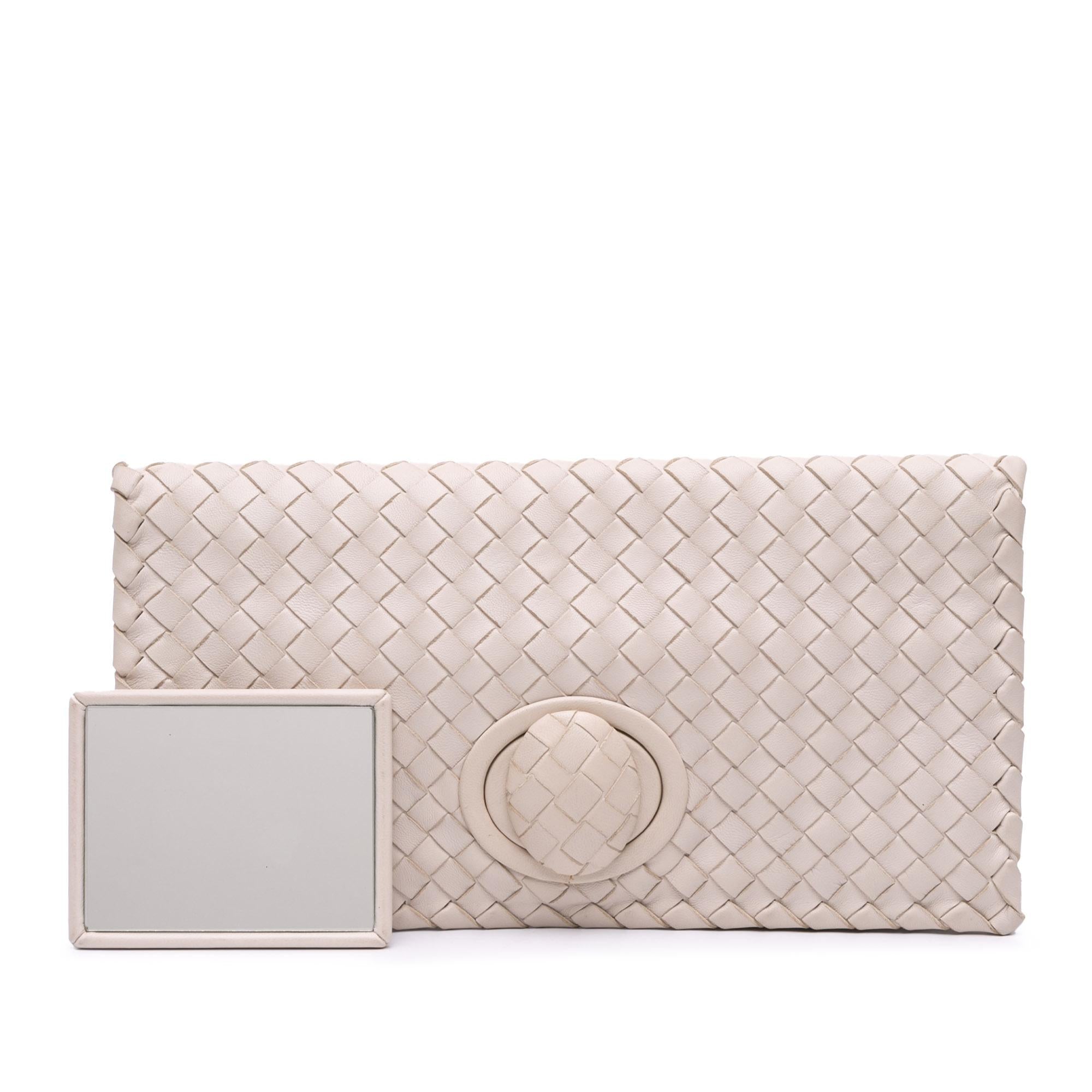 Bottega Veneta Nappa Intrecciato Turn Lock Clutch