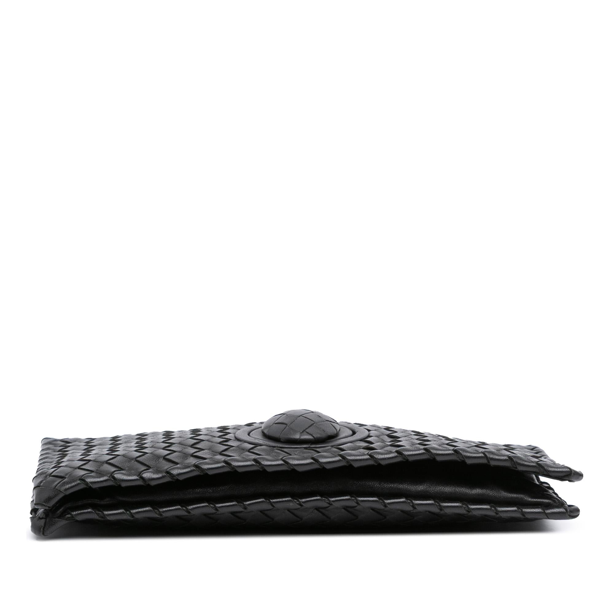 Bottega Veneta Nappa Intrecciato Turn Lock Clutch