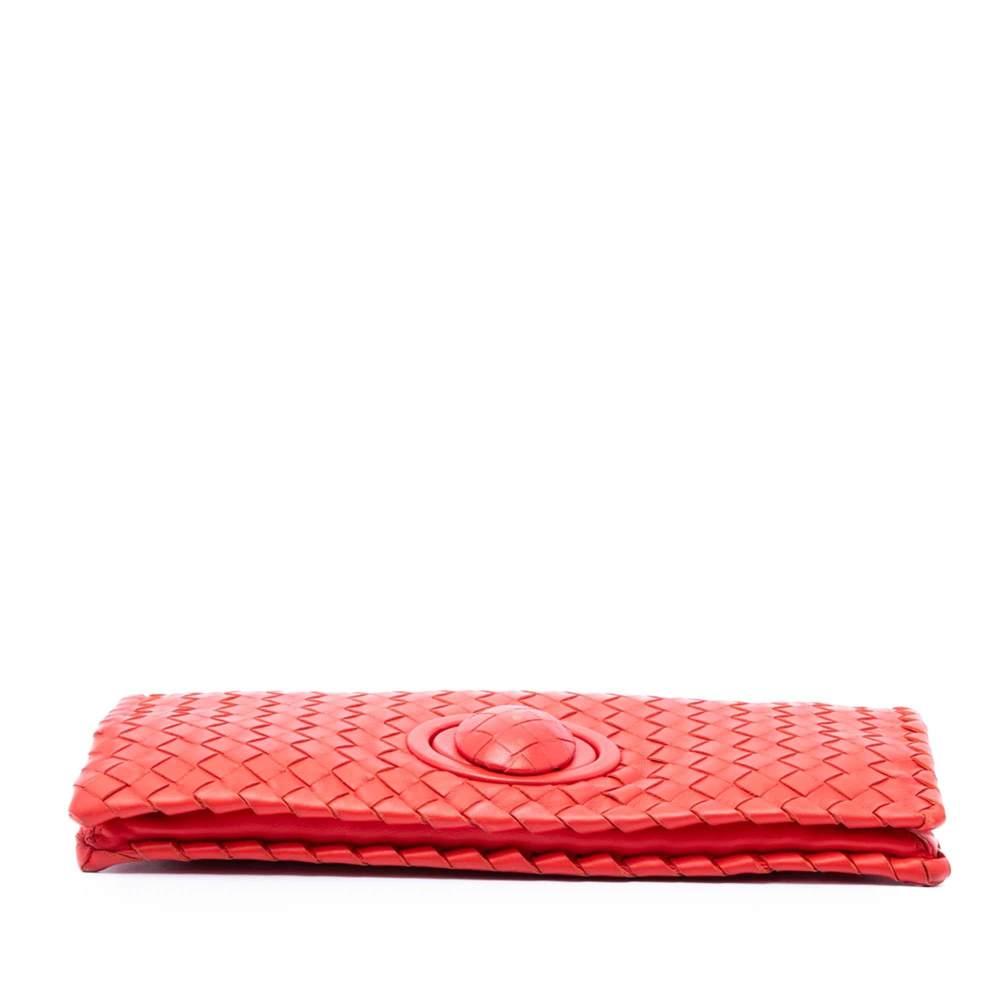 Bottega Veneta Nappa Intrecciato Turn Lock Clutch