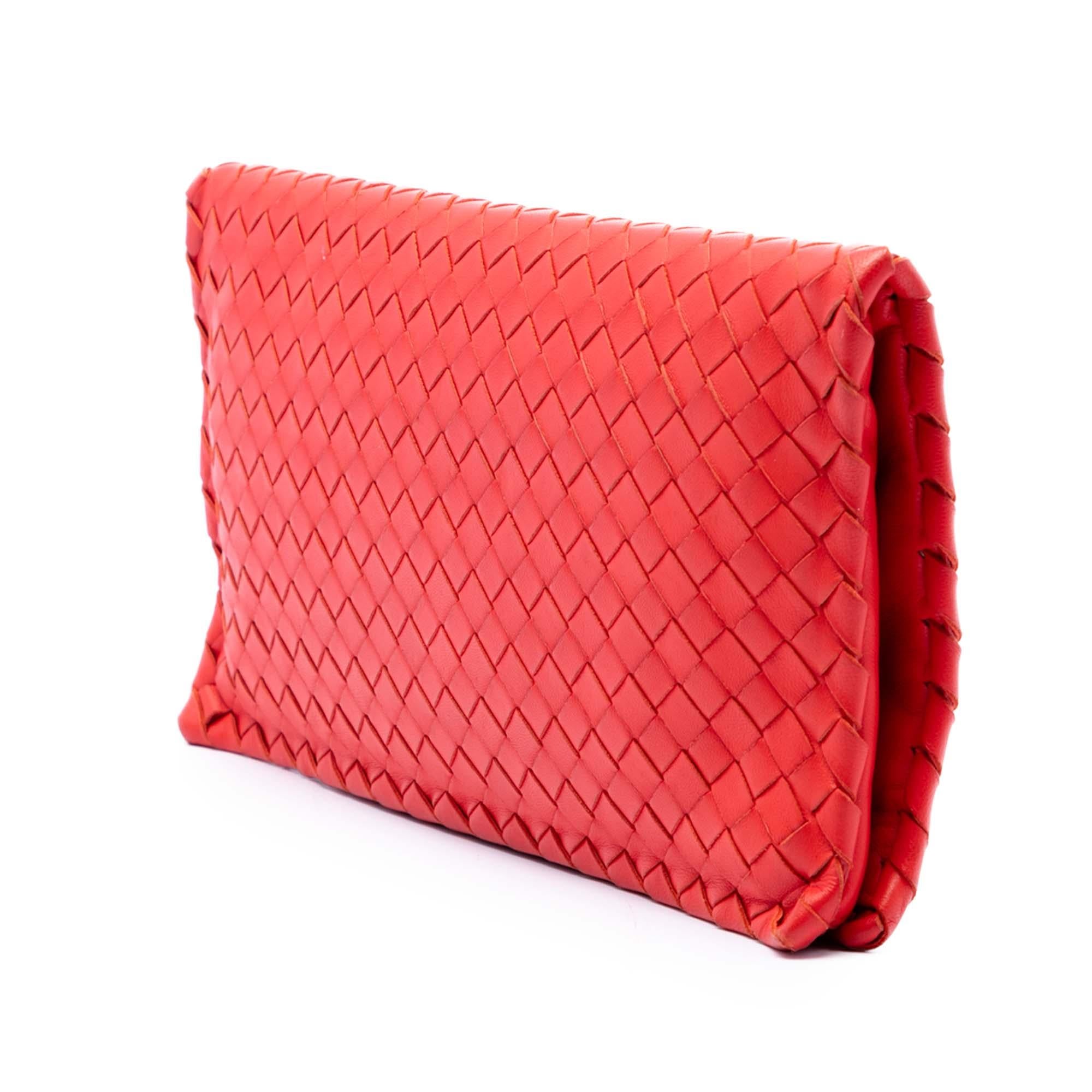 Bottega Veneta Nappa Intrecciato Turn Lock Clutch