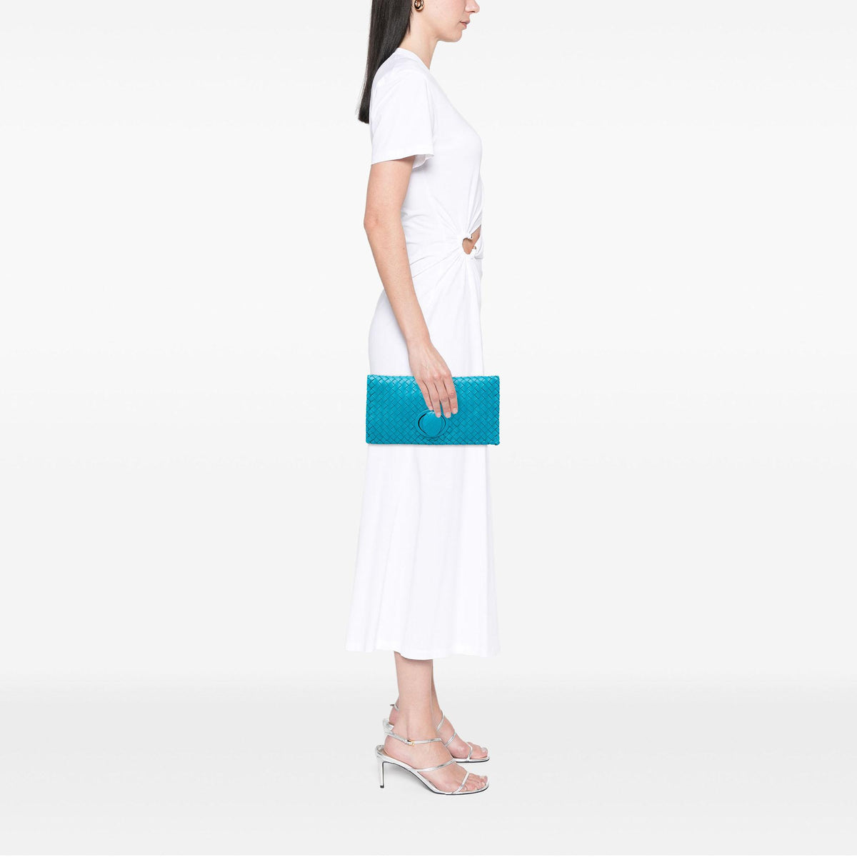 Bottega Veneta Nappa Intrecciato Turn Lock Clutch