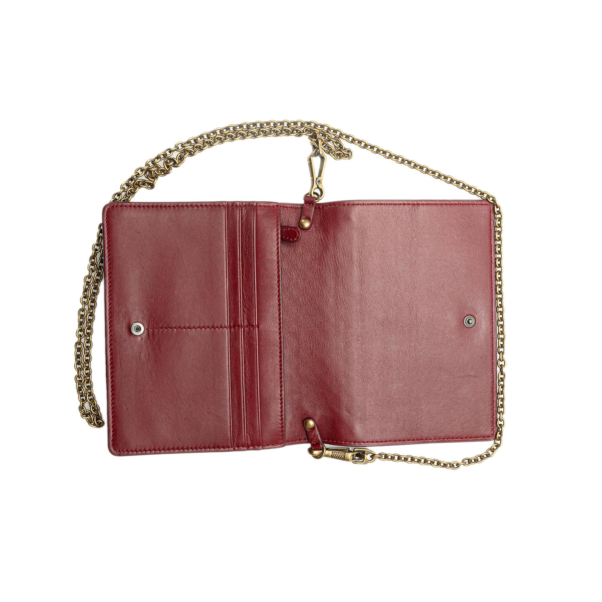 Bottega Veneta Nappa Intrecciato Wallet On Chain (SHG-tseuXQ)