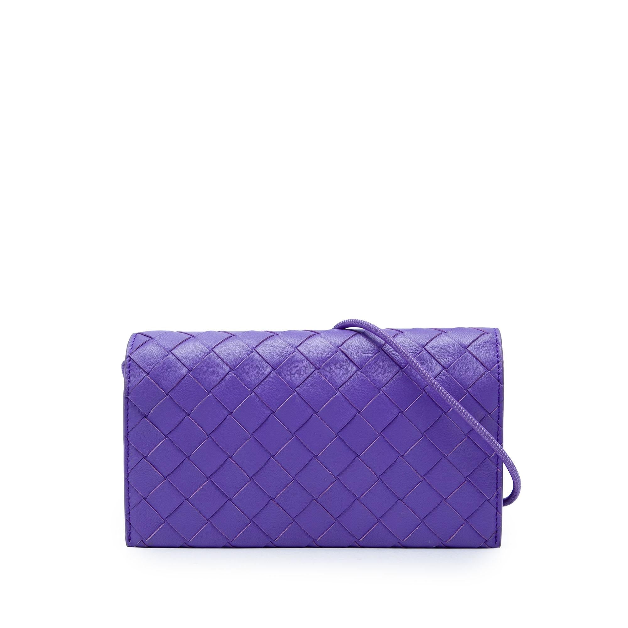 Bottega Veneta Nappa Intrecciato Wallet On Strap