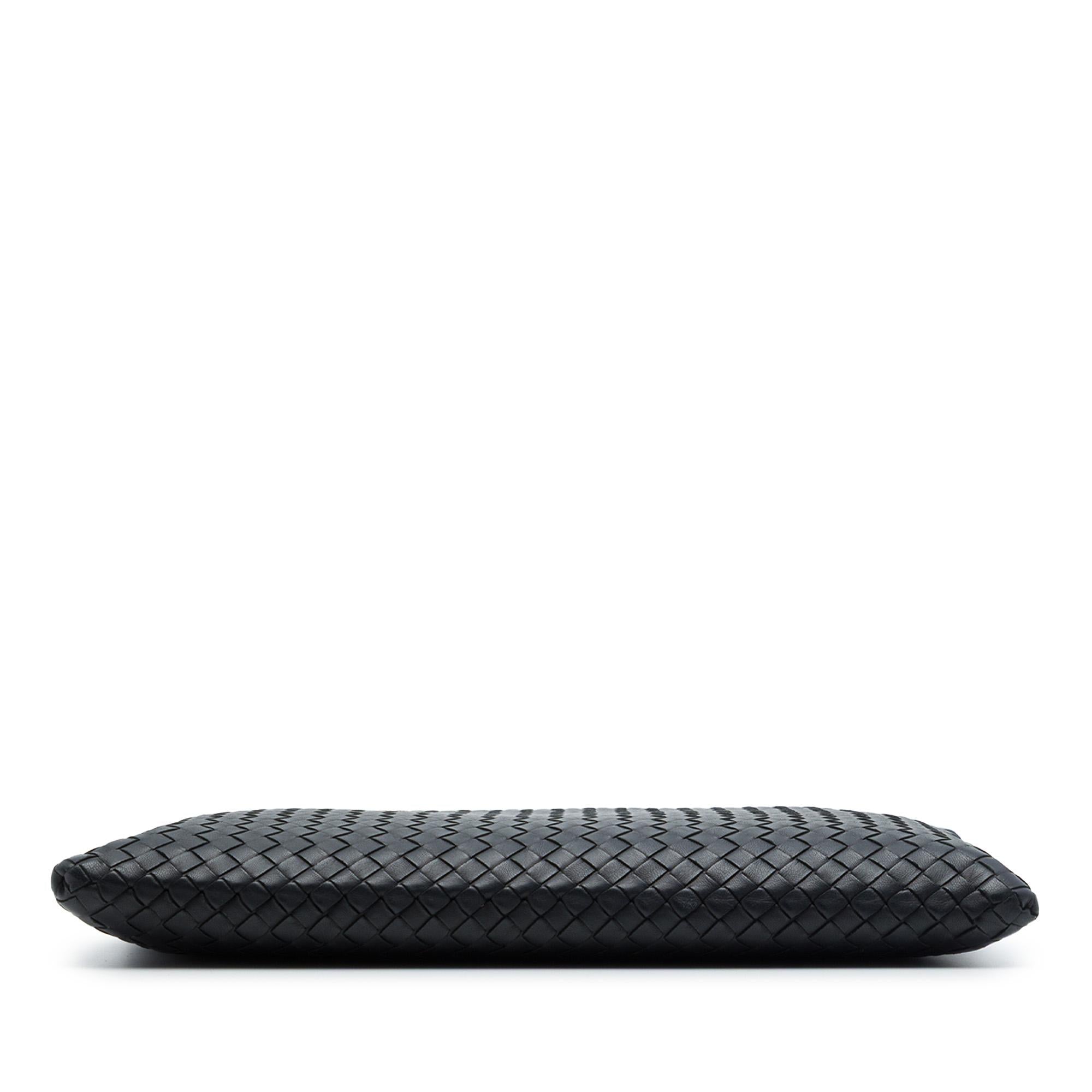 Bottega Veneta Nappa Intrecciato Wristlet Zip Clutch