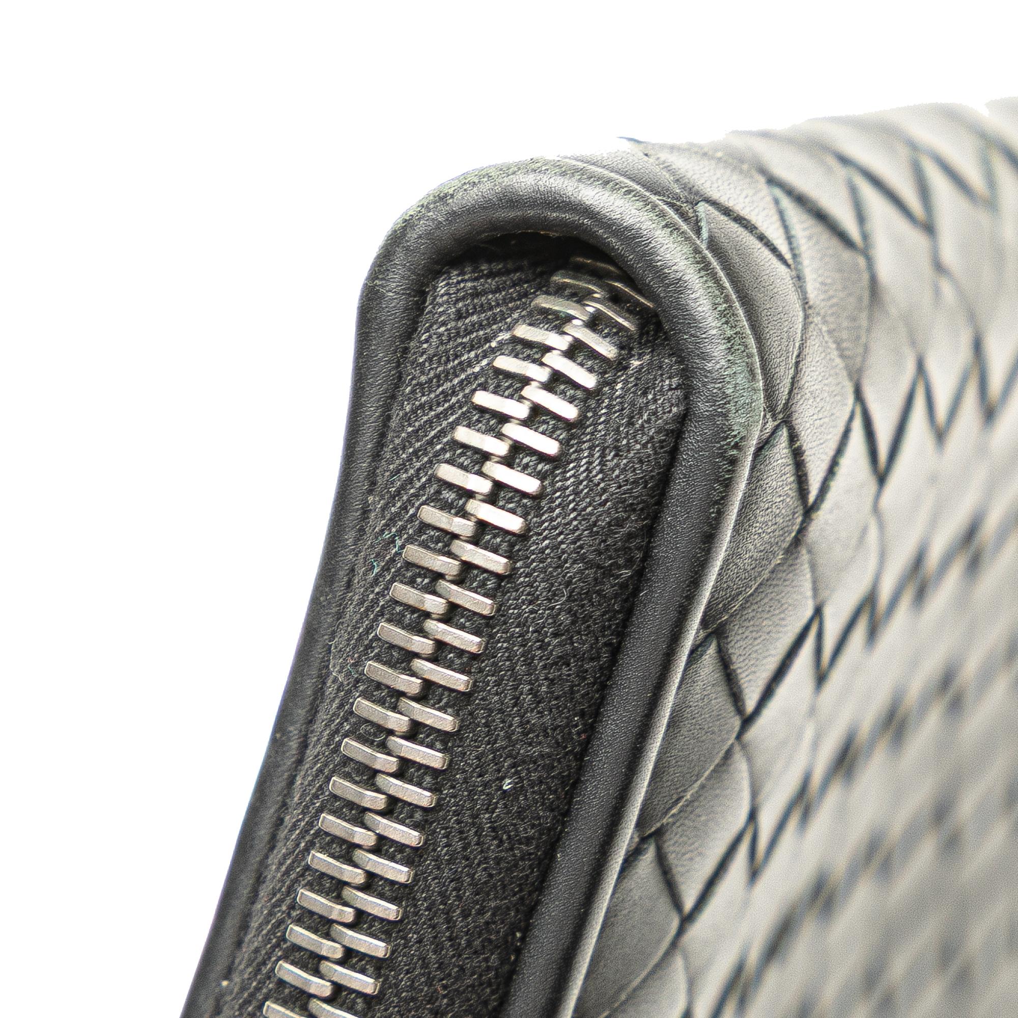 Bottega Veneta Nappa Intrecciato Zip Around Long Wallet