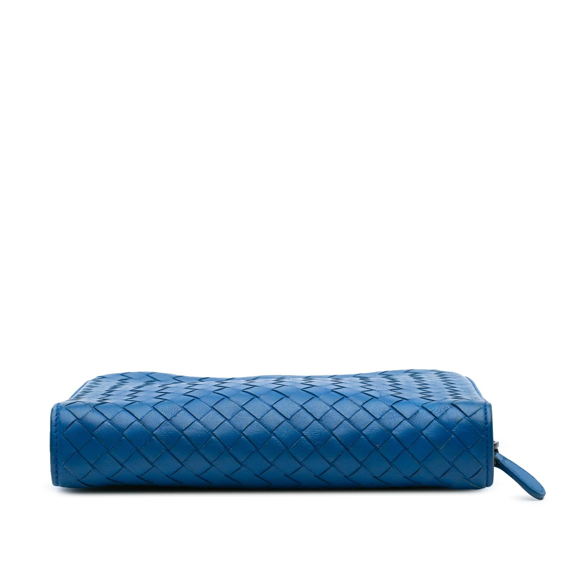 Bottega Veneta Nappa Intrecciato Zip Around Wallet On Chain
