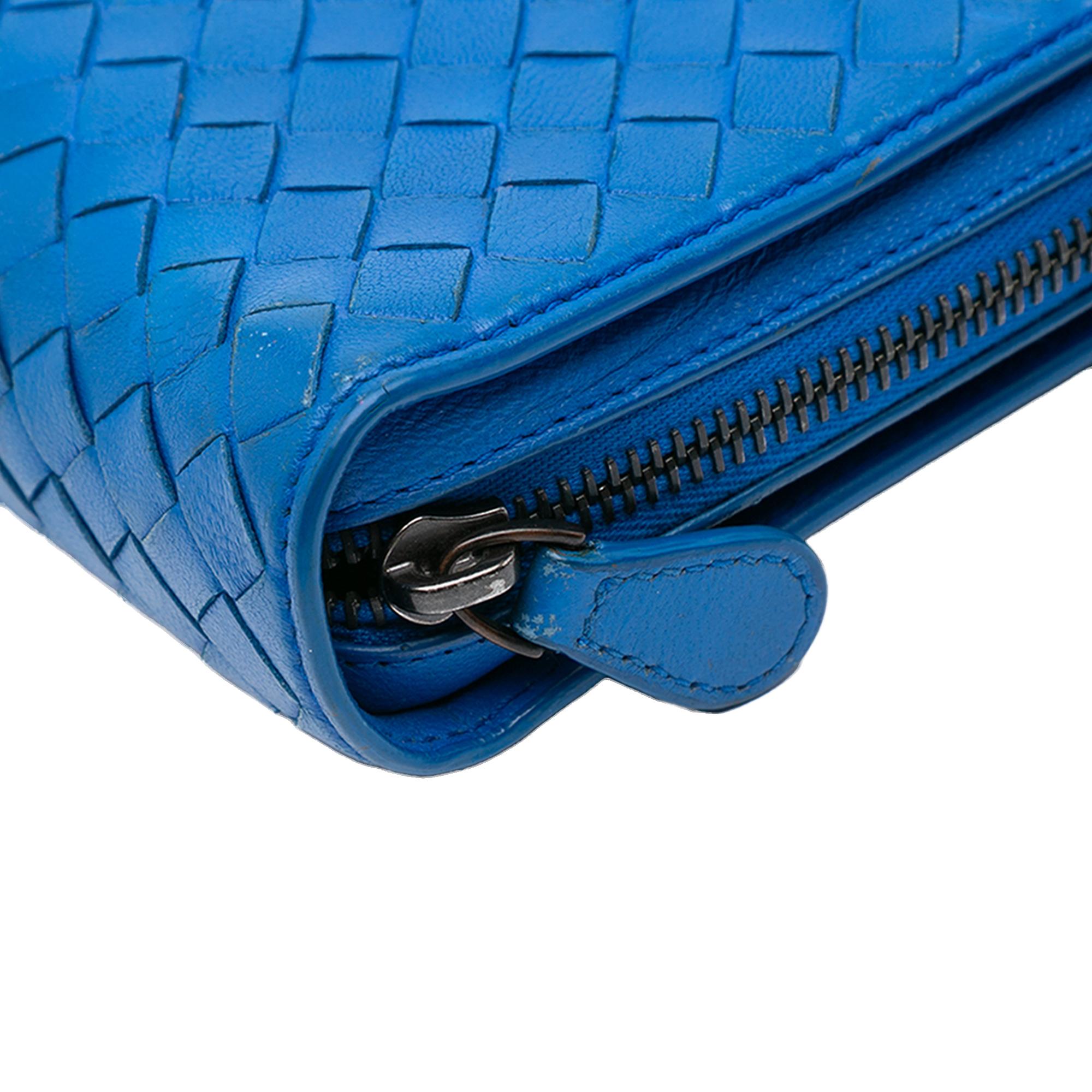 Bottega Veneta Nappa Intrecciato Zip Around Wallet On Chain