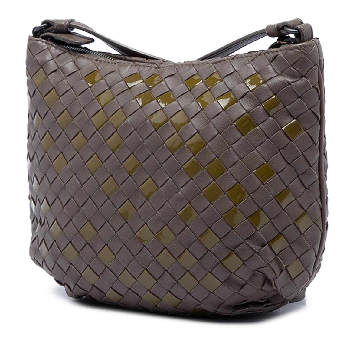 Bottega Veneta Nappa and Patent Intrecciato Crossbody