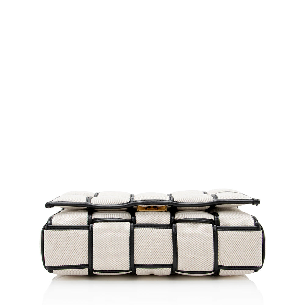 Bottega Veneta Puffed Canvas Cassette Crossbody