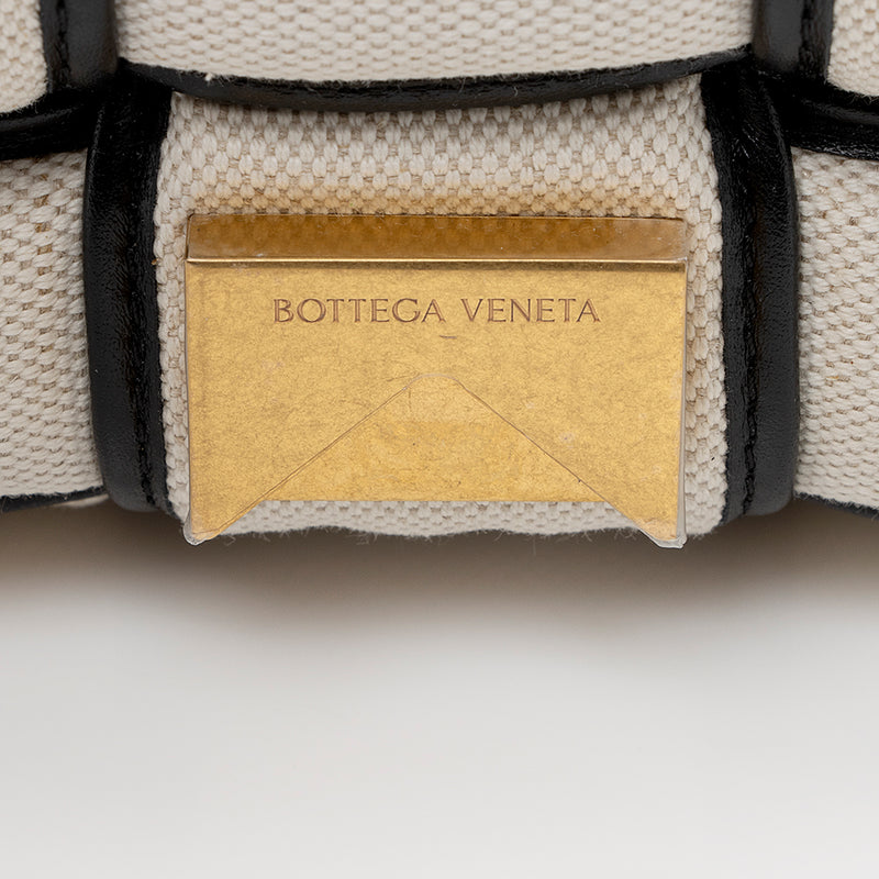 Bottega Veneta Puffed Canvas Cassette Crossbody (SHF-22046)