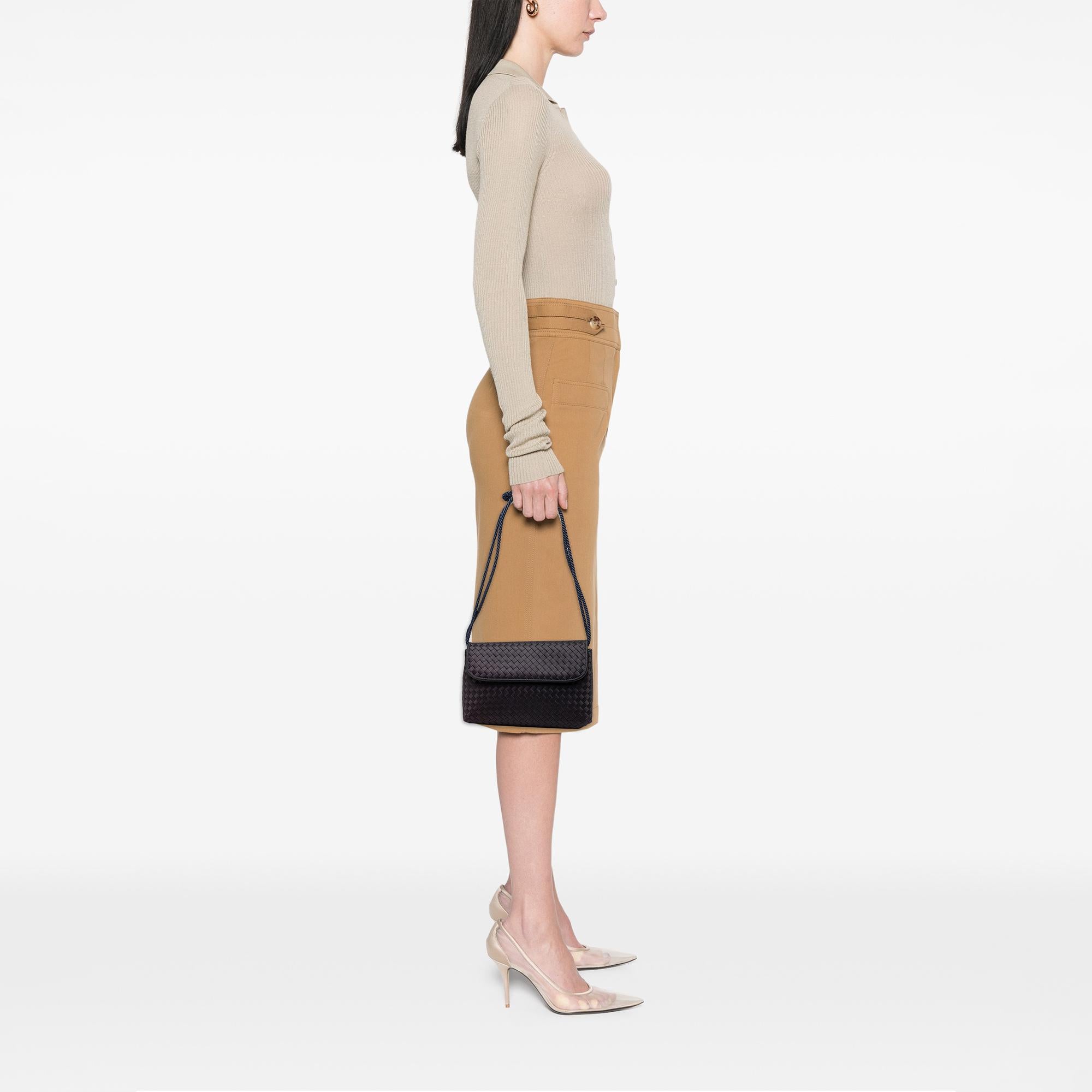 Bottega Veneta Satin Intrecciato Shoulder Bag