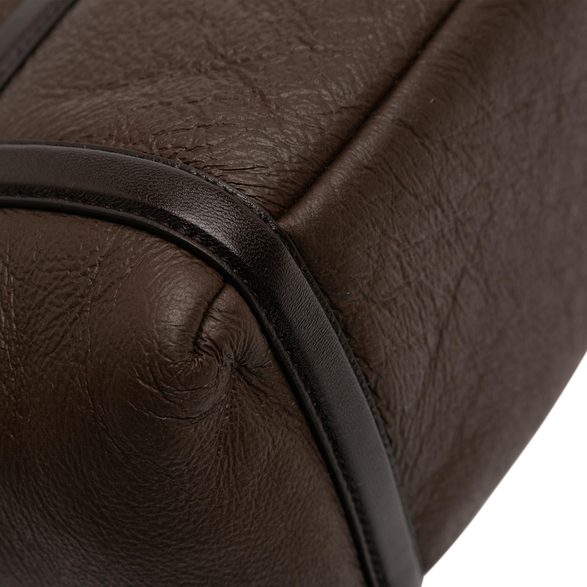 Bottega Veneta Shearling Trimmed Leather Clutch