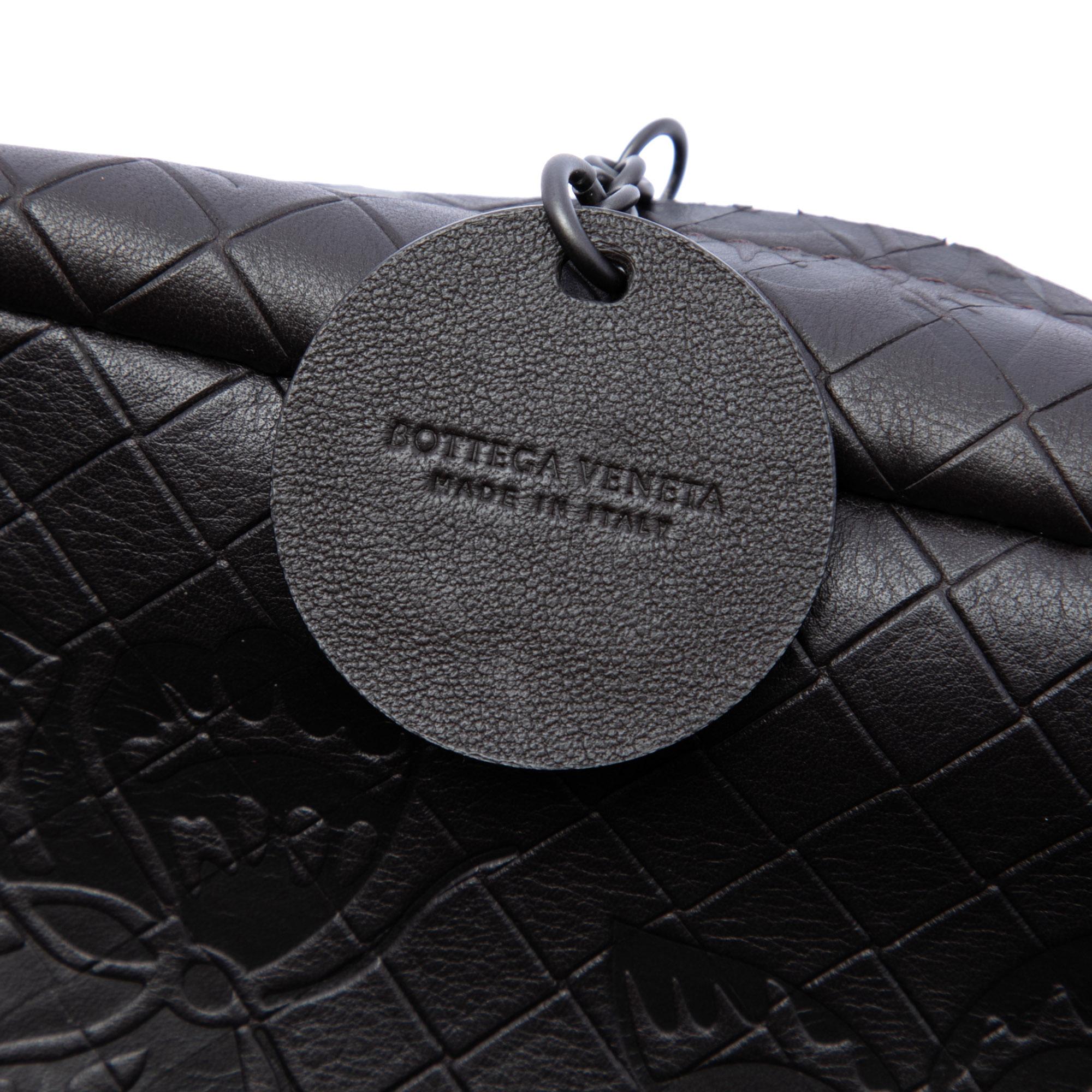 Bottega Veneta Small Calfskin Intrecciomirage Embossed Butterfly Chain Crossbody