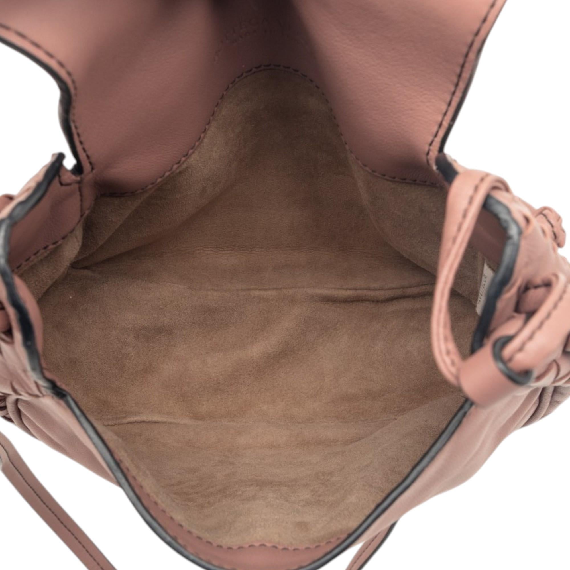 Bottega Veneta Small Intrecciato Trimmed Nappa Nodini Flap