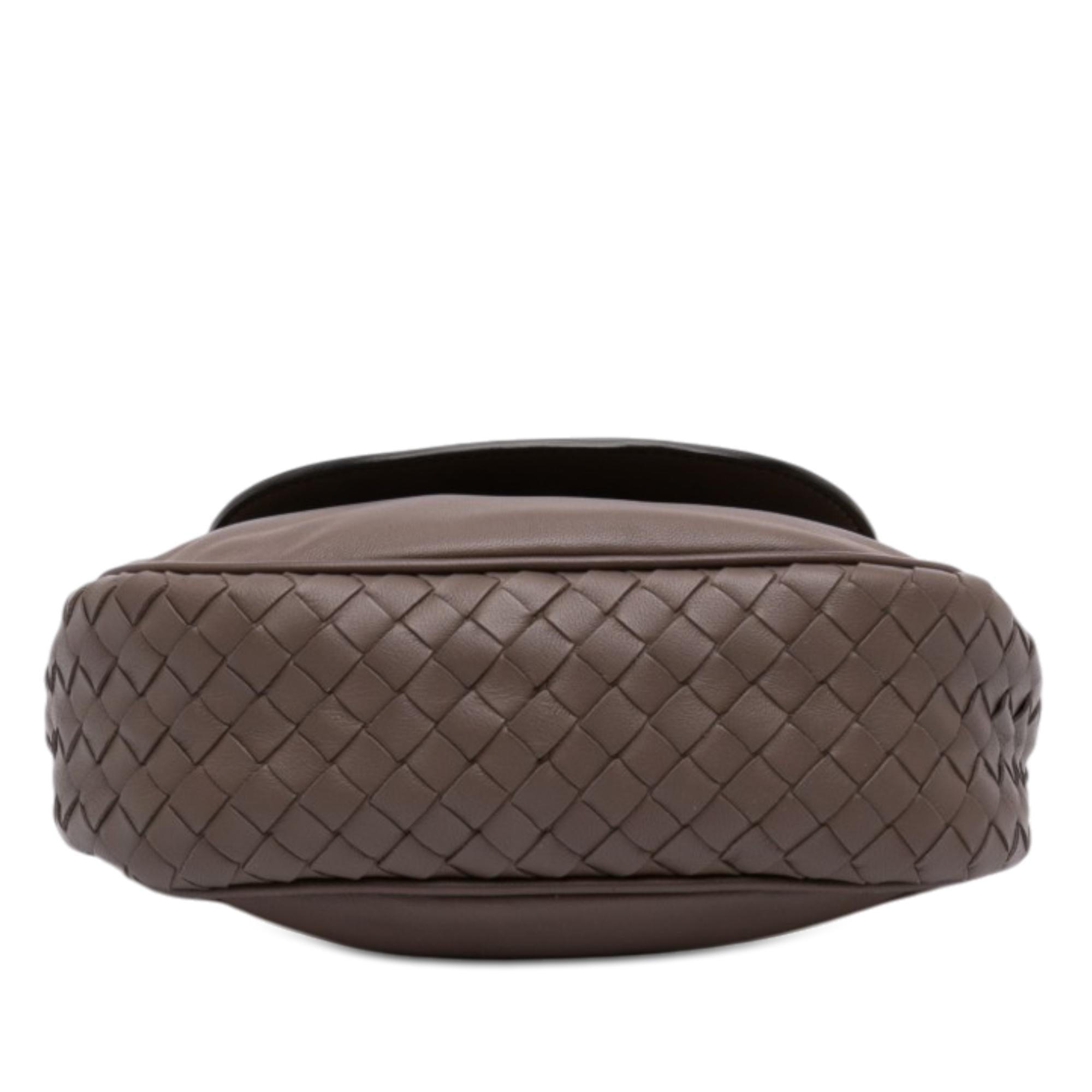 Bottega Veneta Small Intrecciato Trimmed Nappa Nodini Flap