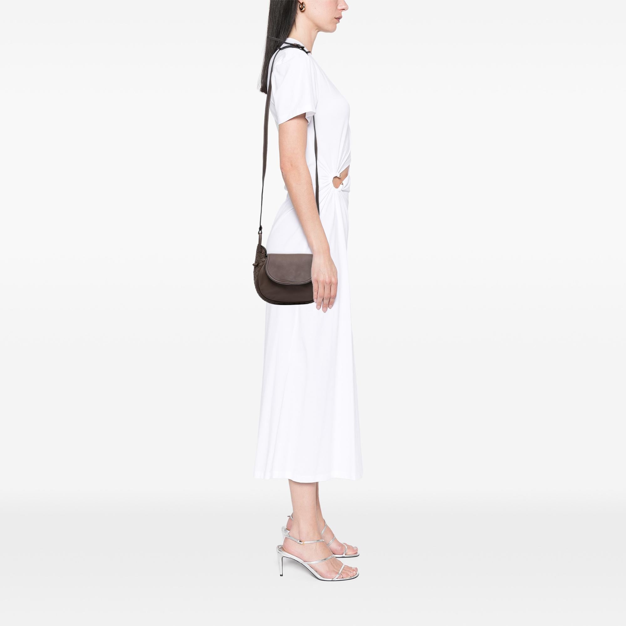 Bottega Veneta Small Intrecciato Trimmed Nappa Nodini Flap