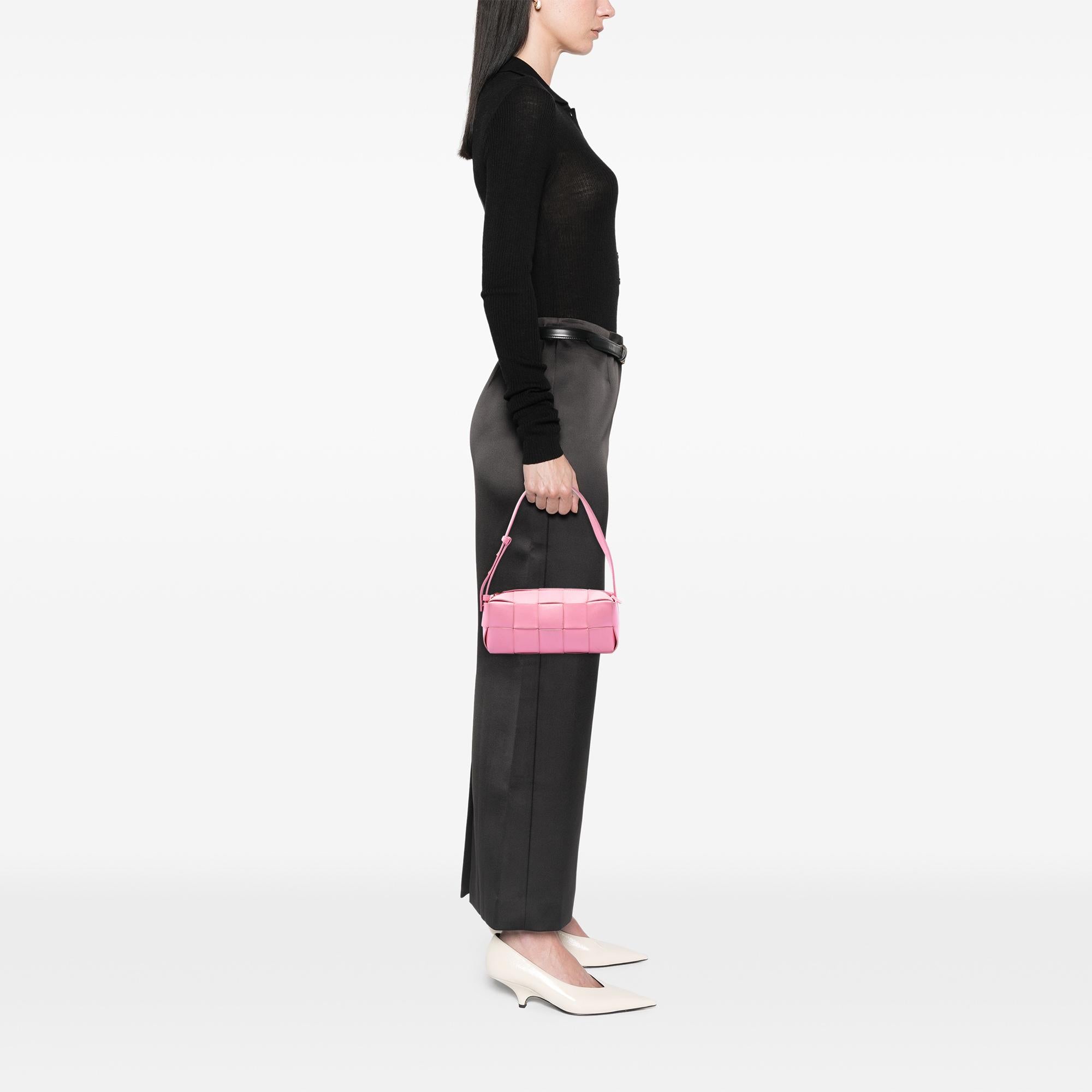 Bottega Veneta Small Lambskin Intrecciato Brick Cassette