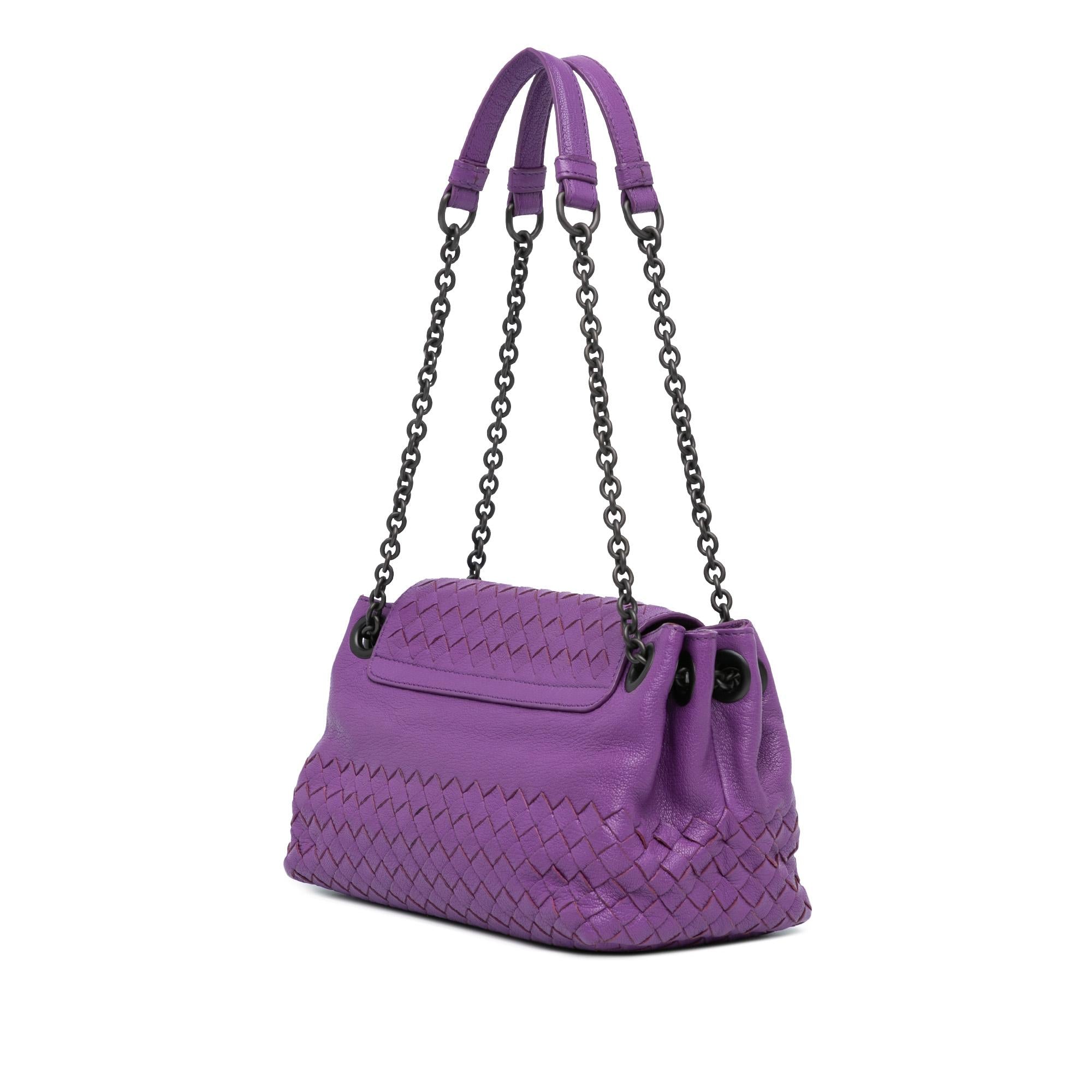 Bottega Veneta Small Madras Goatskin Intrecciato Shoulder Bag