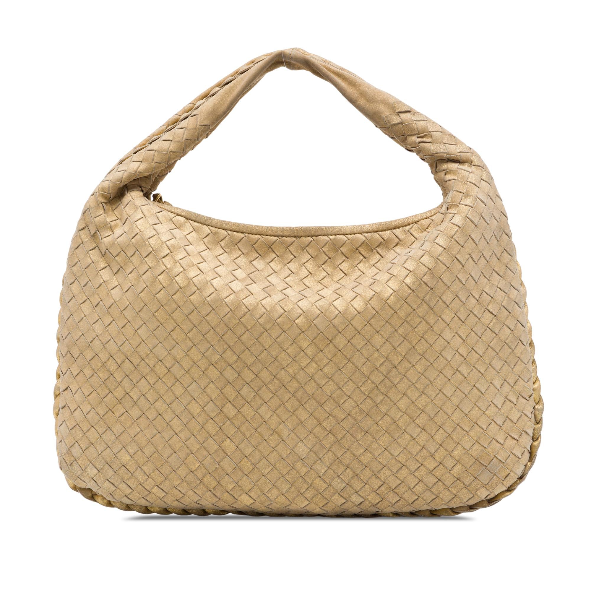 Bottega Veneta Small Metallic Nappa Intrecciato Veneta Hobo