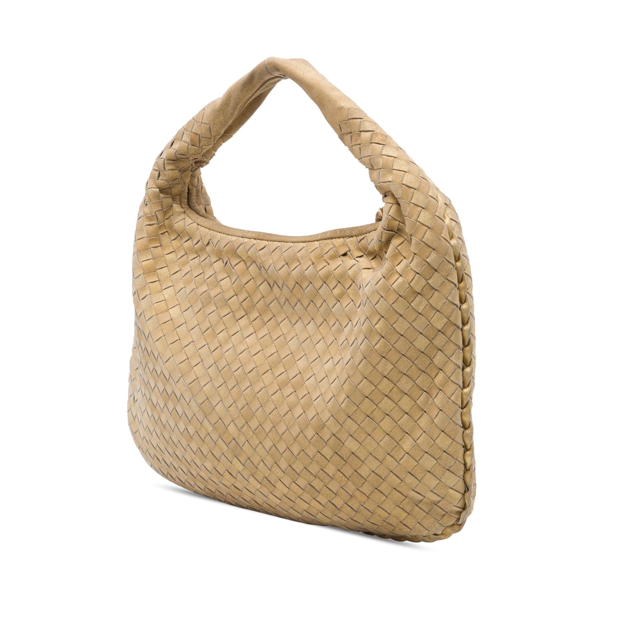 Bottega Veneta Small Metallic Nappa Intrecciato Veneta Hobo