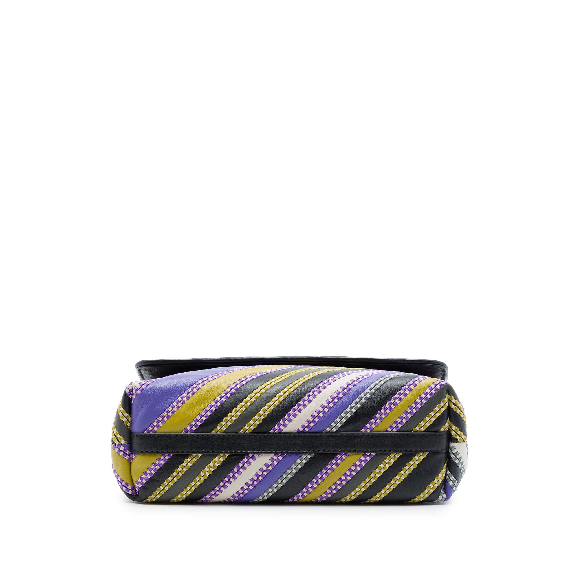 Bottega Veneta Small Nappa Diagonal Stripe Satchel