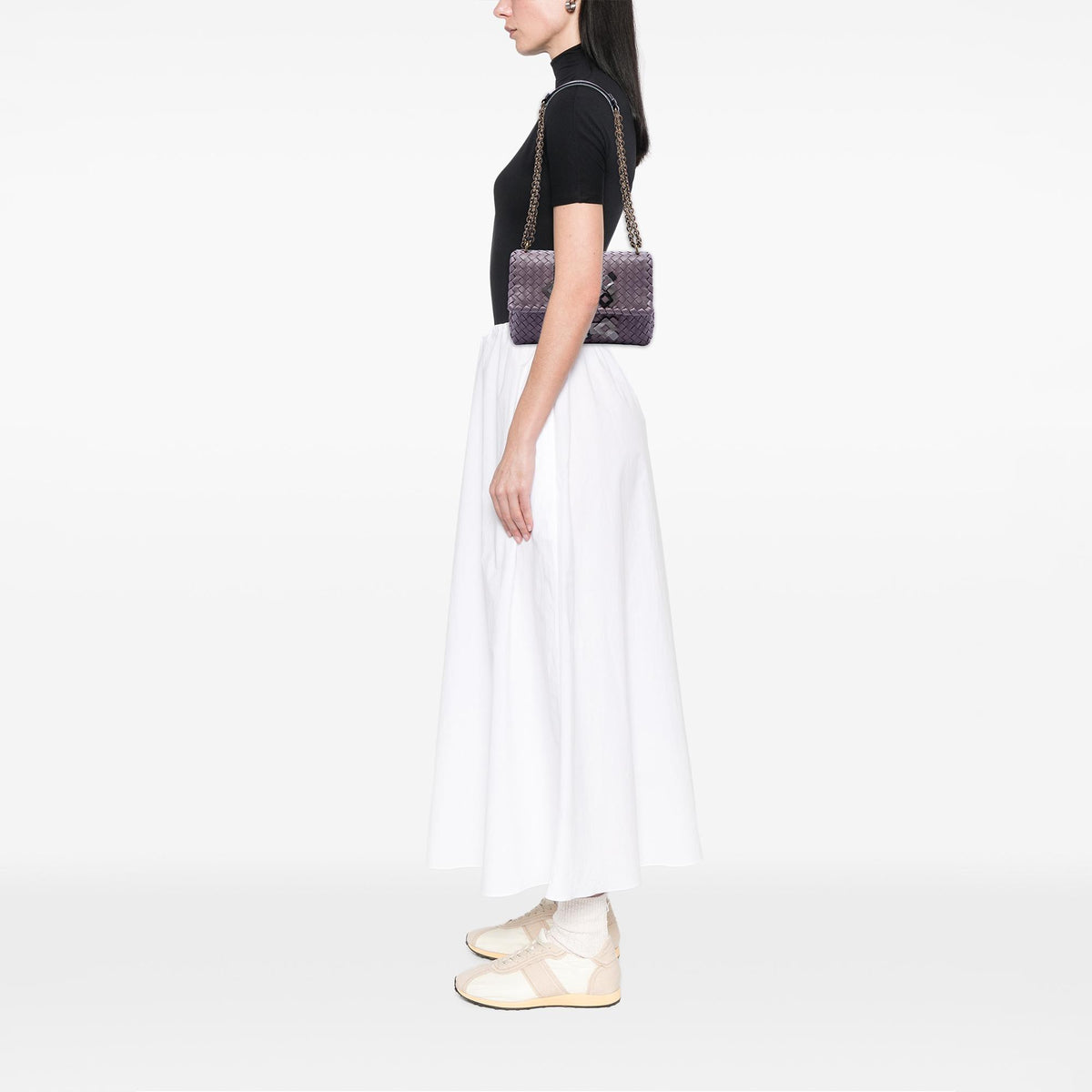 Bottega Veneta Small Nappa Intrecciato Embroidered Olimpia Shoulder Bag
