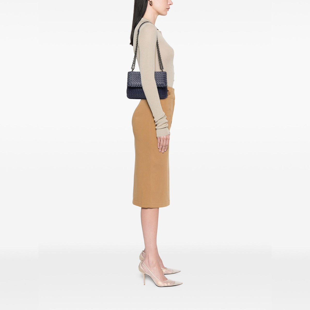 Bottega Veneta Small Nappa Intrecciato Olimpia Crossbody