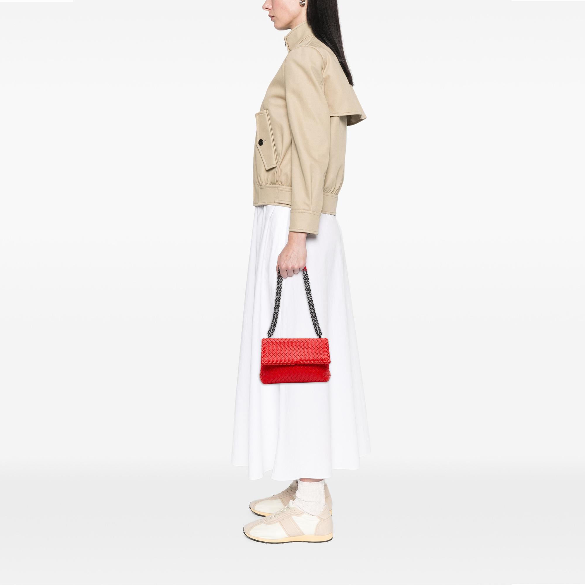 Bottega Veneta Small Nappa Intrecciato Olimpia Shoulder Bag