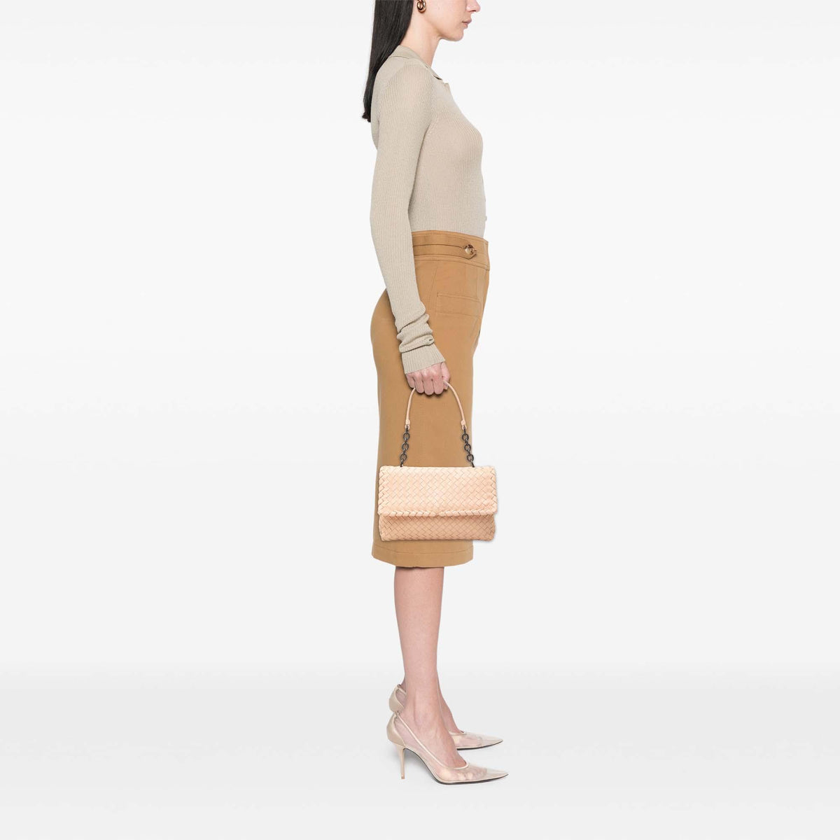 Bottega Veneta Small Nappa Intrecciato Olimpia Shoulder Bag