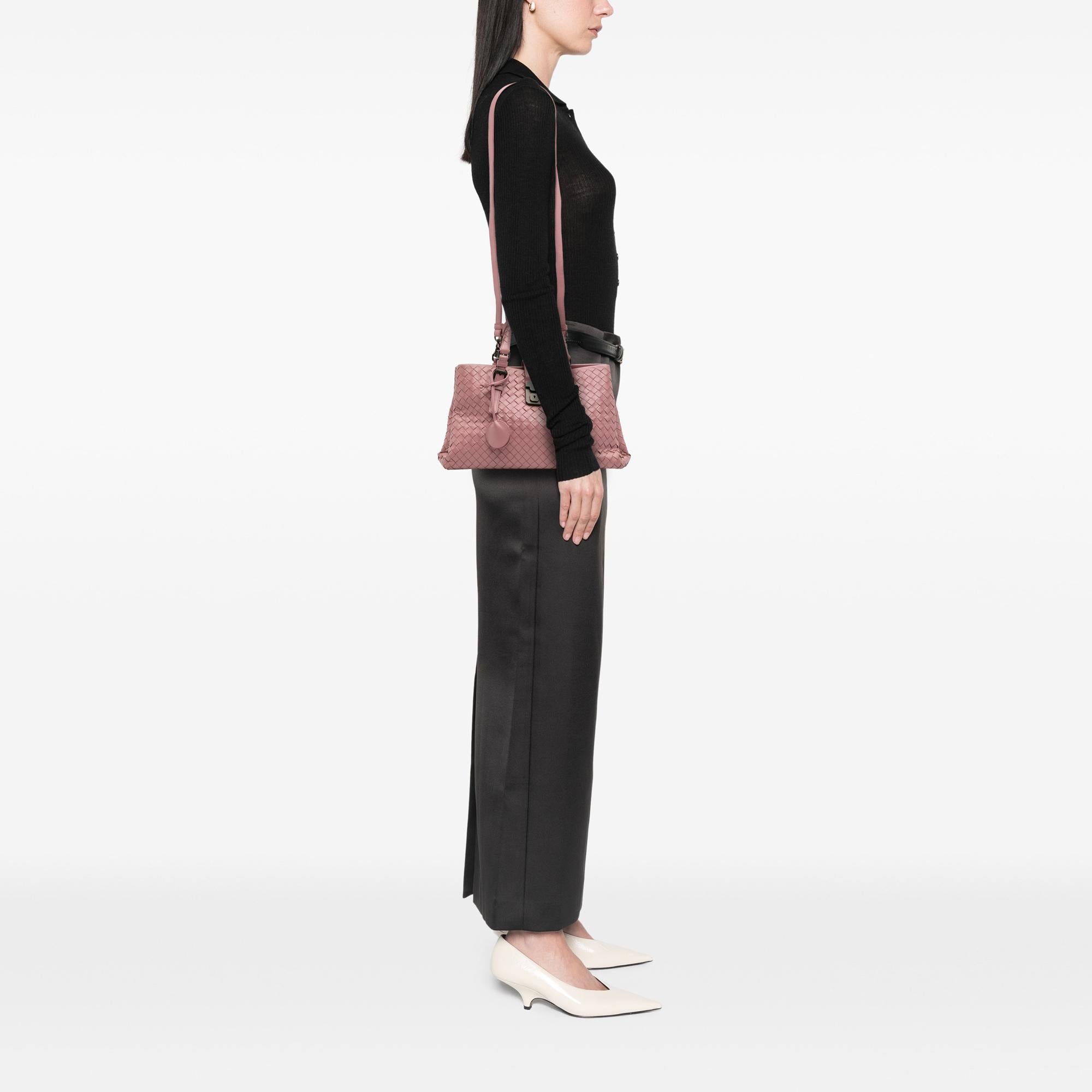 Bottega Veneta Small Nappa Intrecciato Roma Satchel