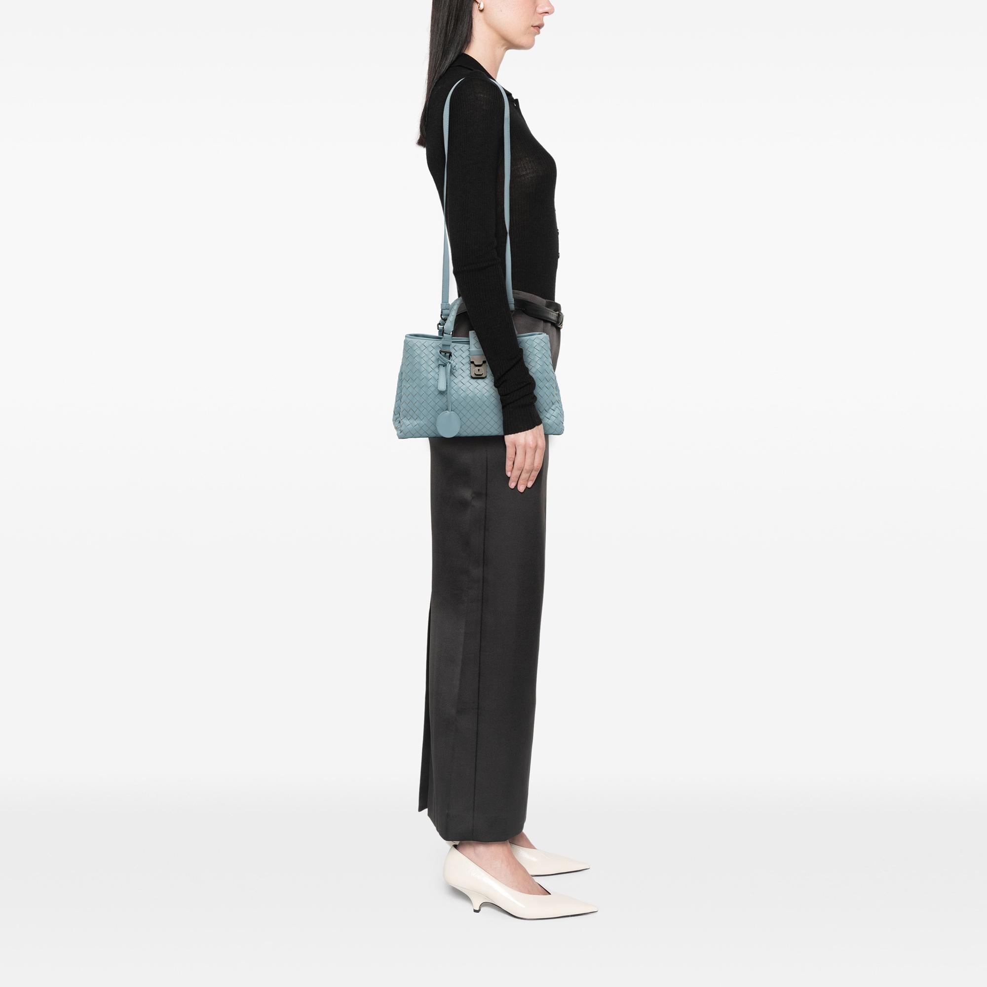 Bottega Veneta Small Nappa Intrecciato Roma Satchel