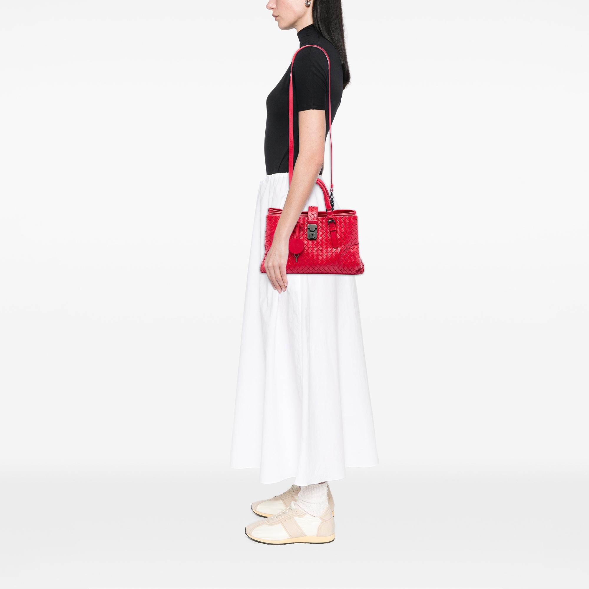 Bottega Veneta Small Nappa Intrecciato Roma Satchel
