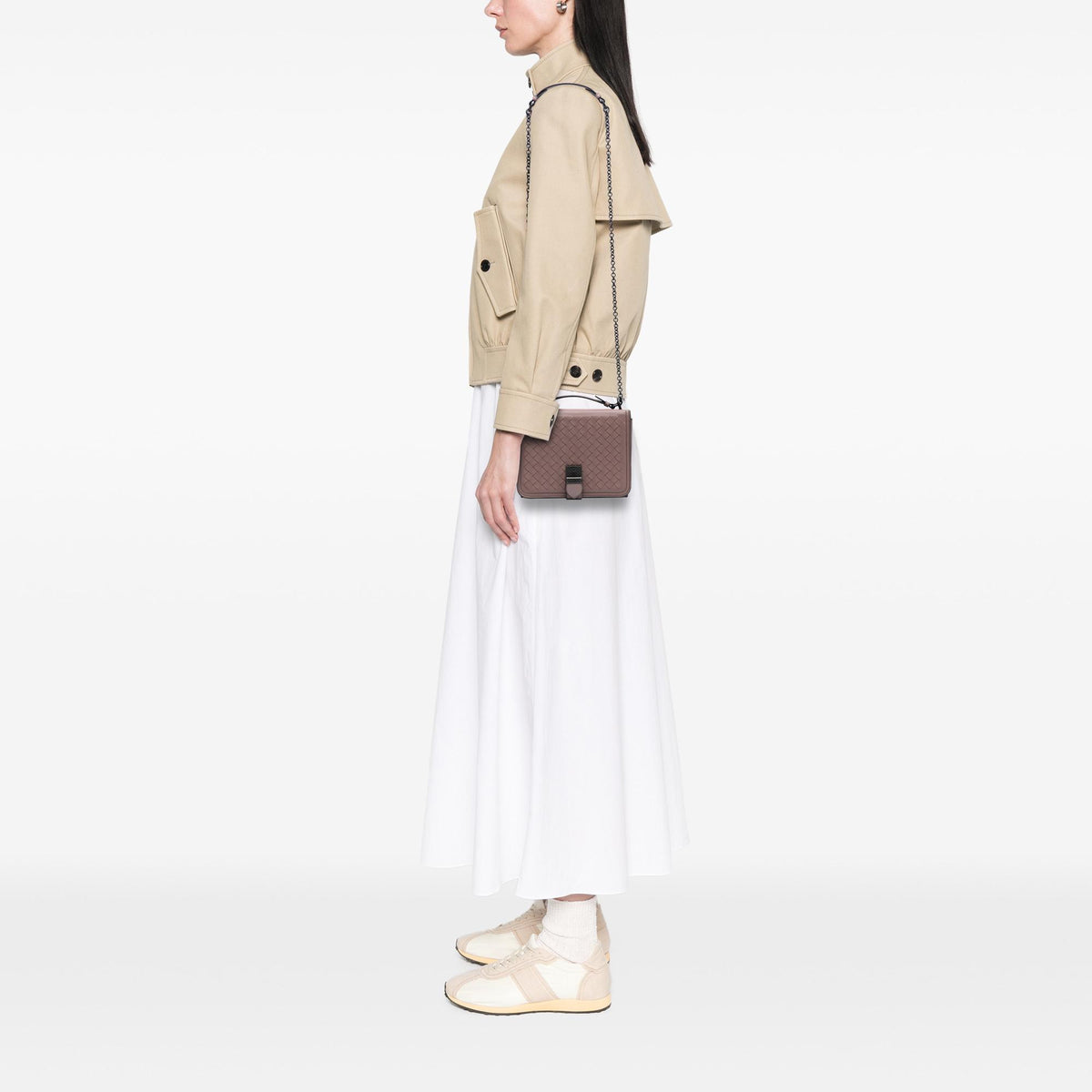 Bottega Veneta Small Nappa Intrecciato Runway Shoulder Bag