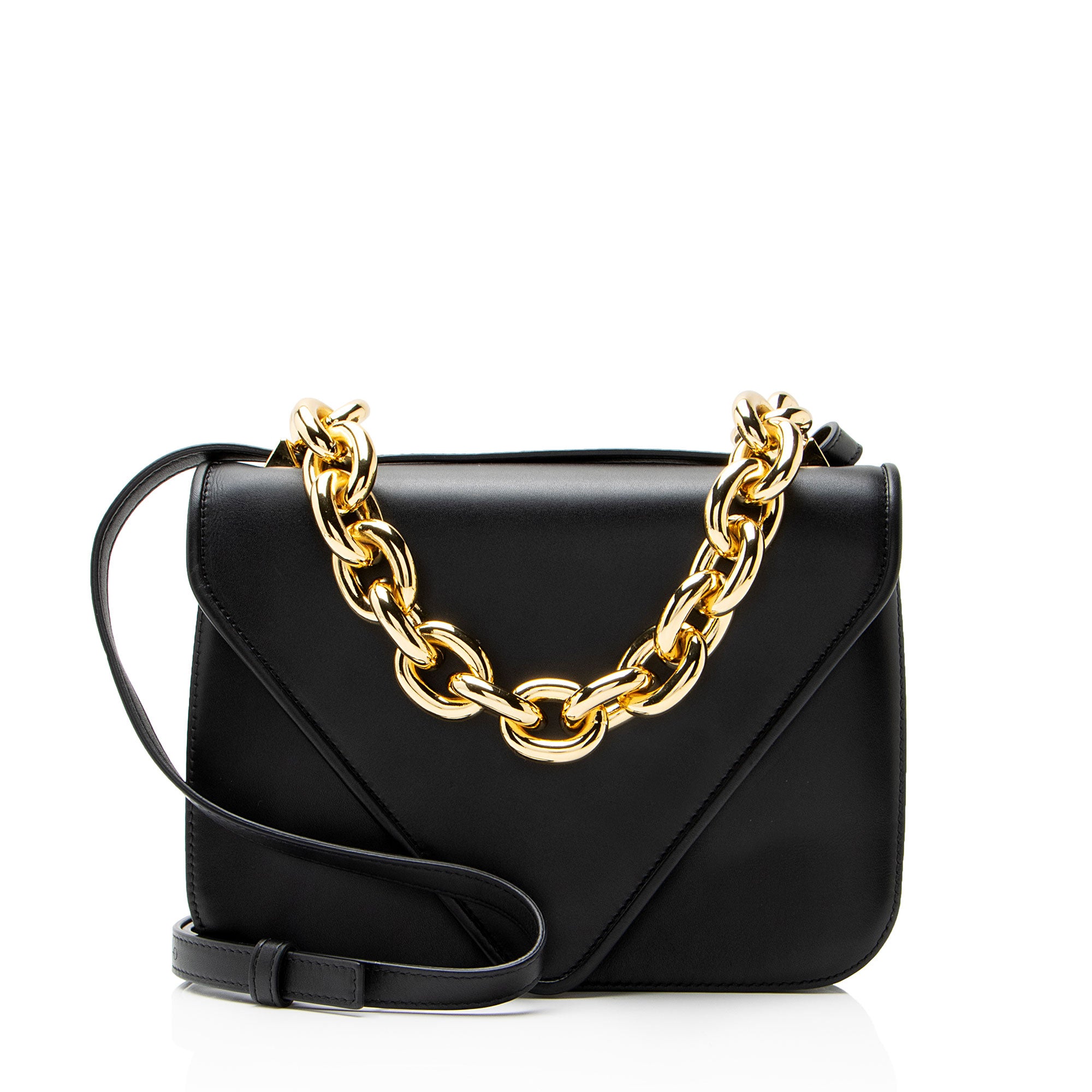 Bottega Veneta Smooth Leather Mount Envelope Chain Small Shoulder Bag