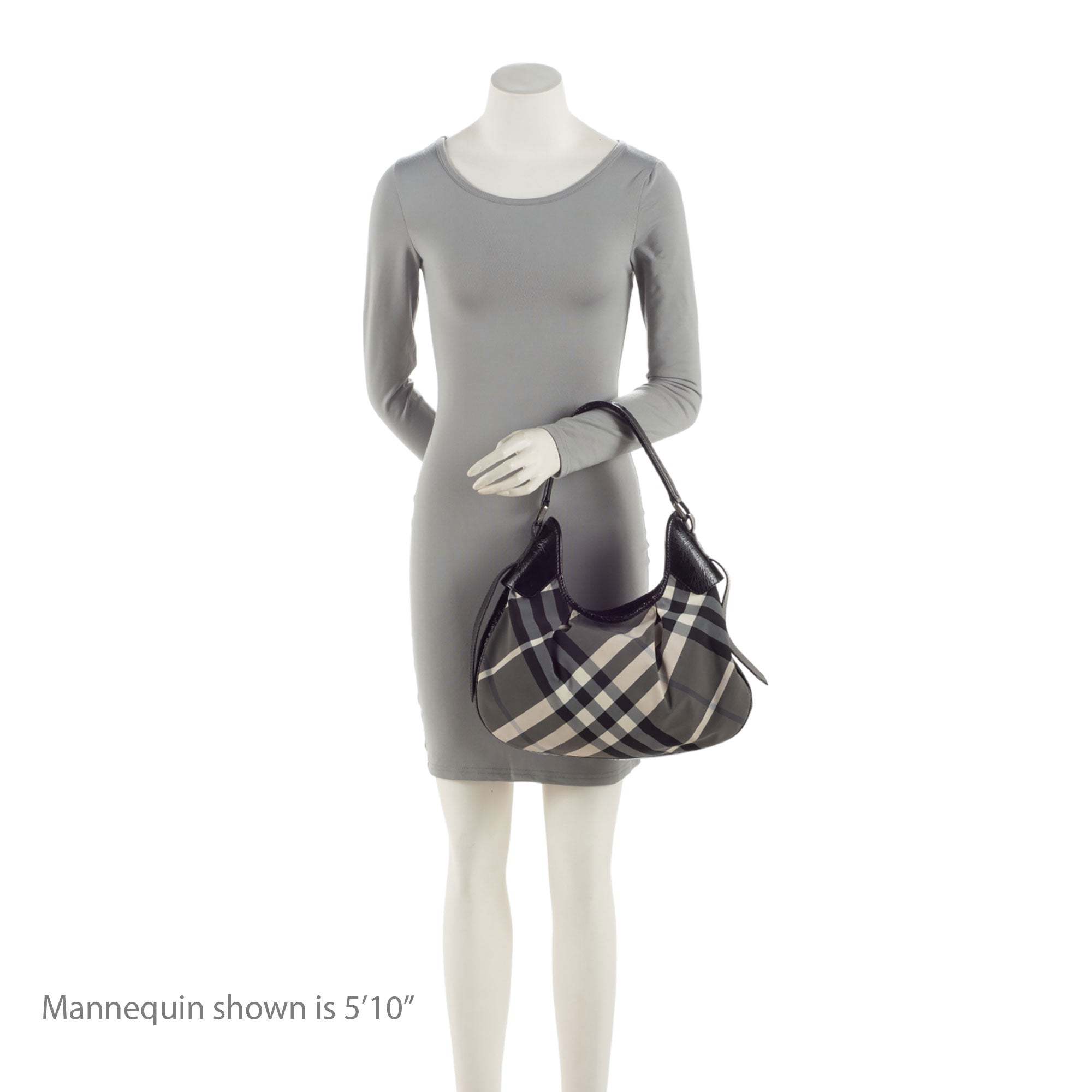 Burberry Beat Check Brooklyn Hobo (SHF-3eG8ej)