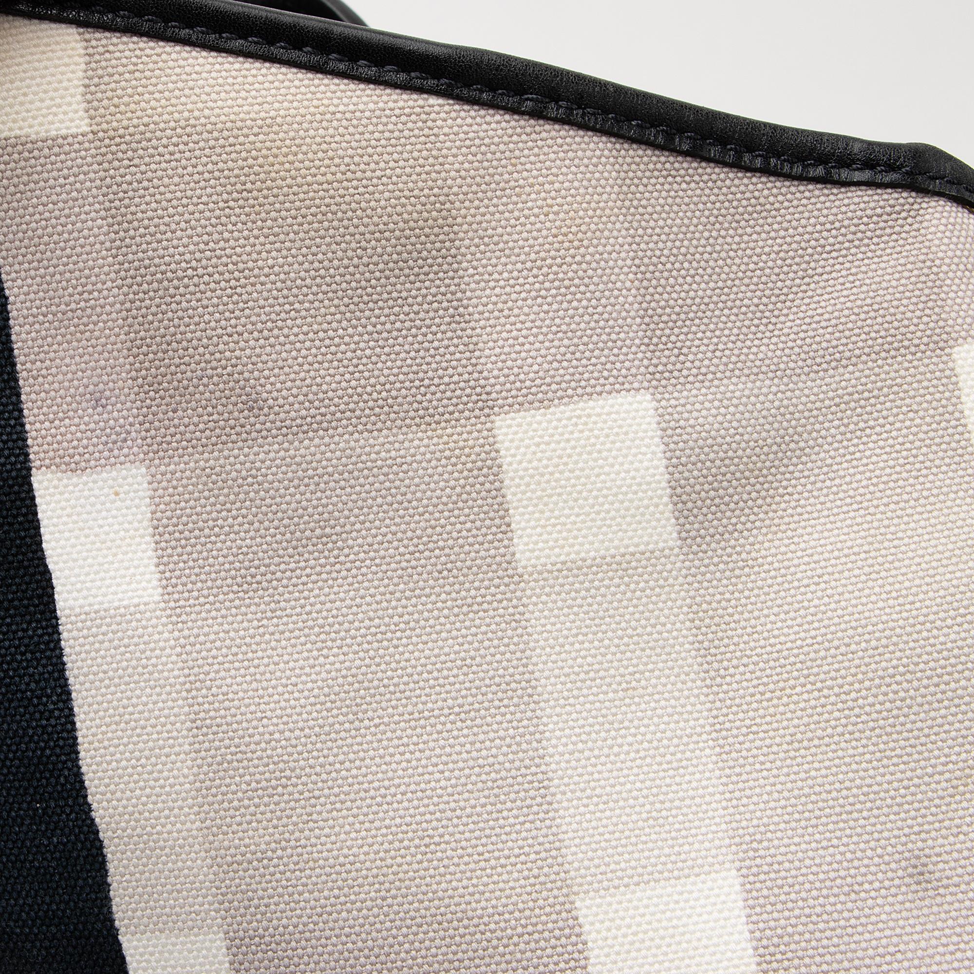 Burberry Brushstroke Mega Check Canvas Large Shopper Tote (SHF-23207)