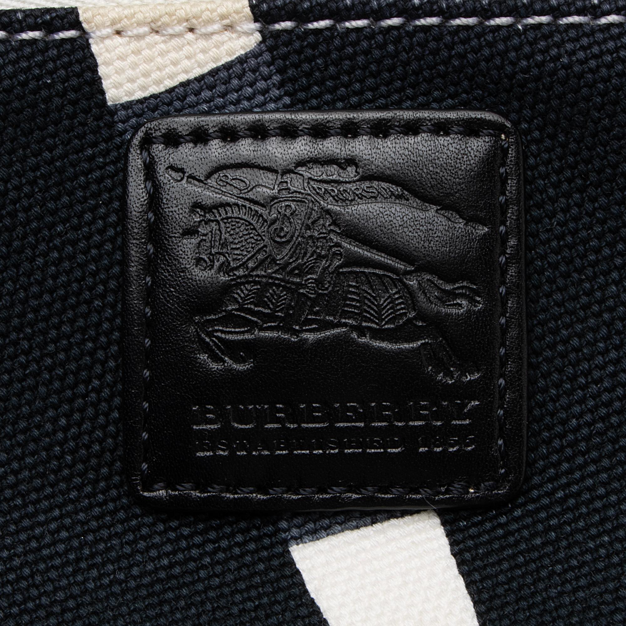 Burberry Brushstroke Mega Check Canvas Large Shopper Tote (SHF-23207)