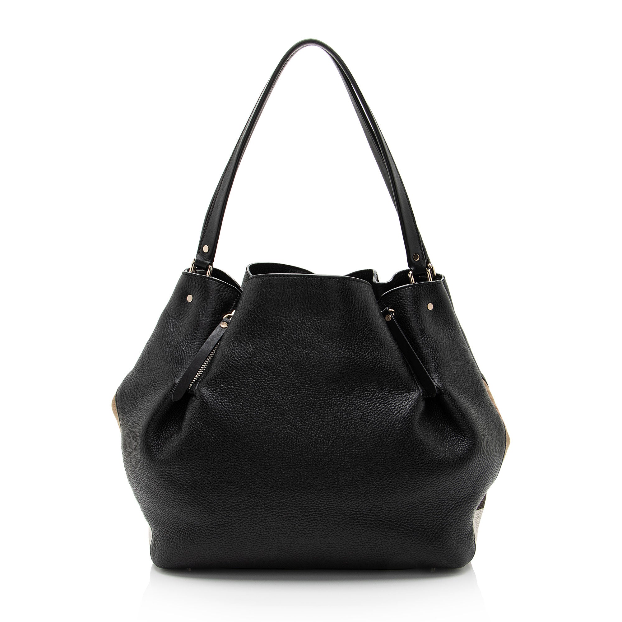 Burberry Calfskin House Check Maidstone Medium Shoulder Bag