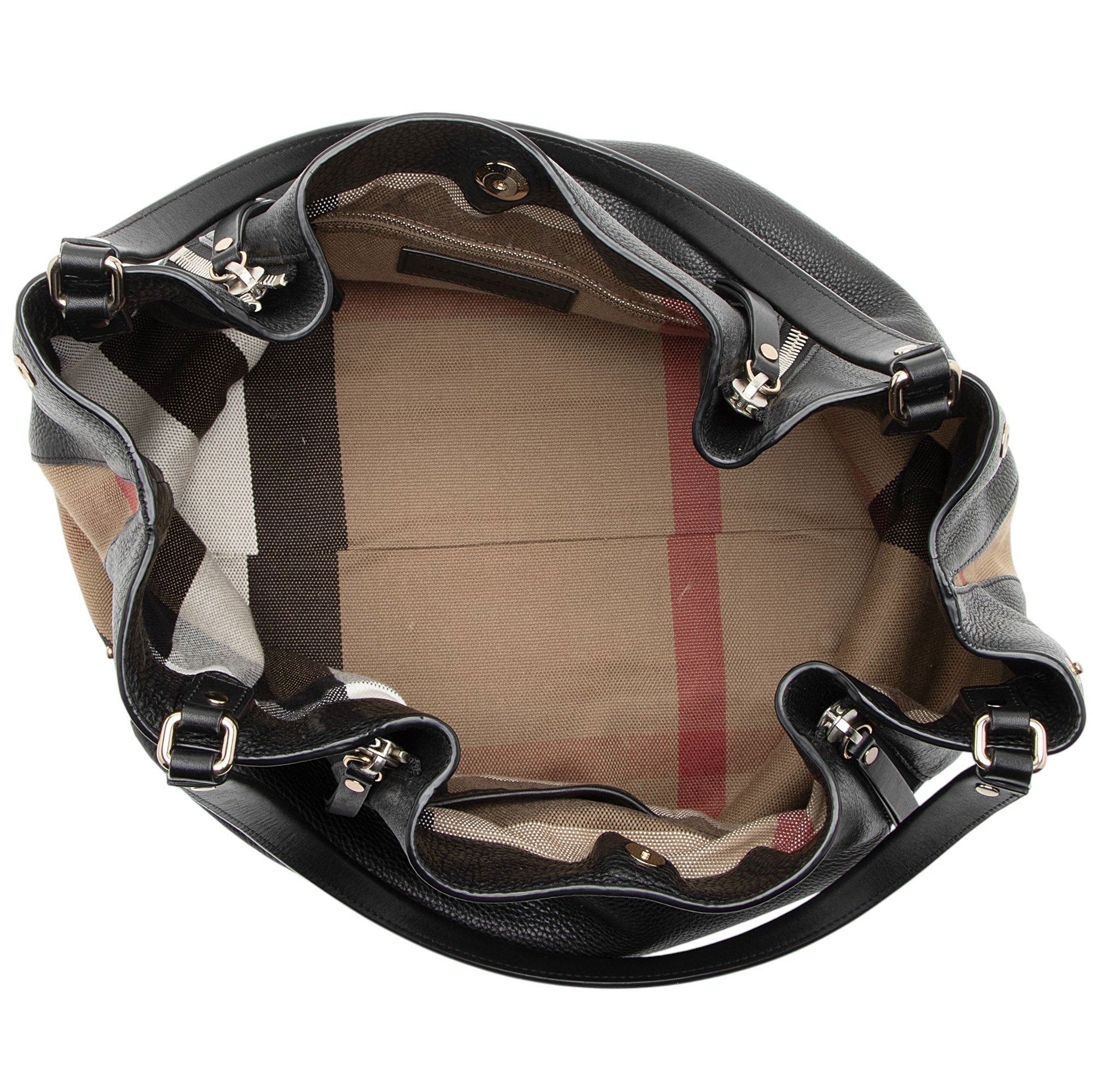 Burberry Calfskin House Check Maidstone Medium Shoulder Bag