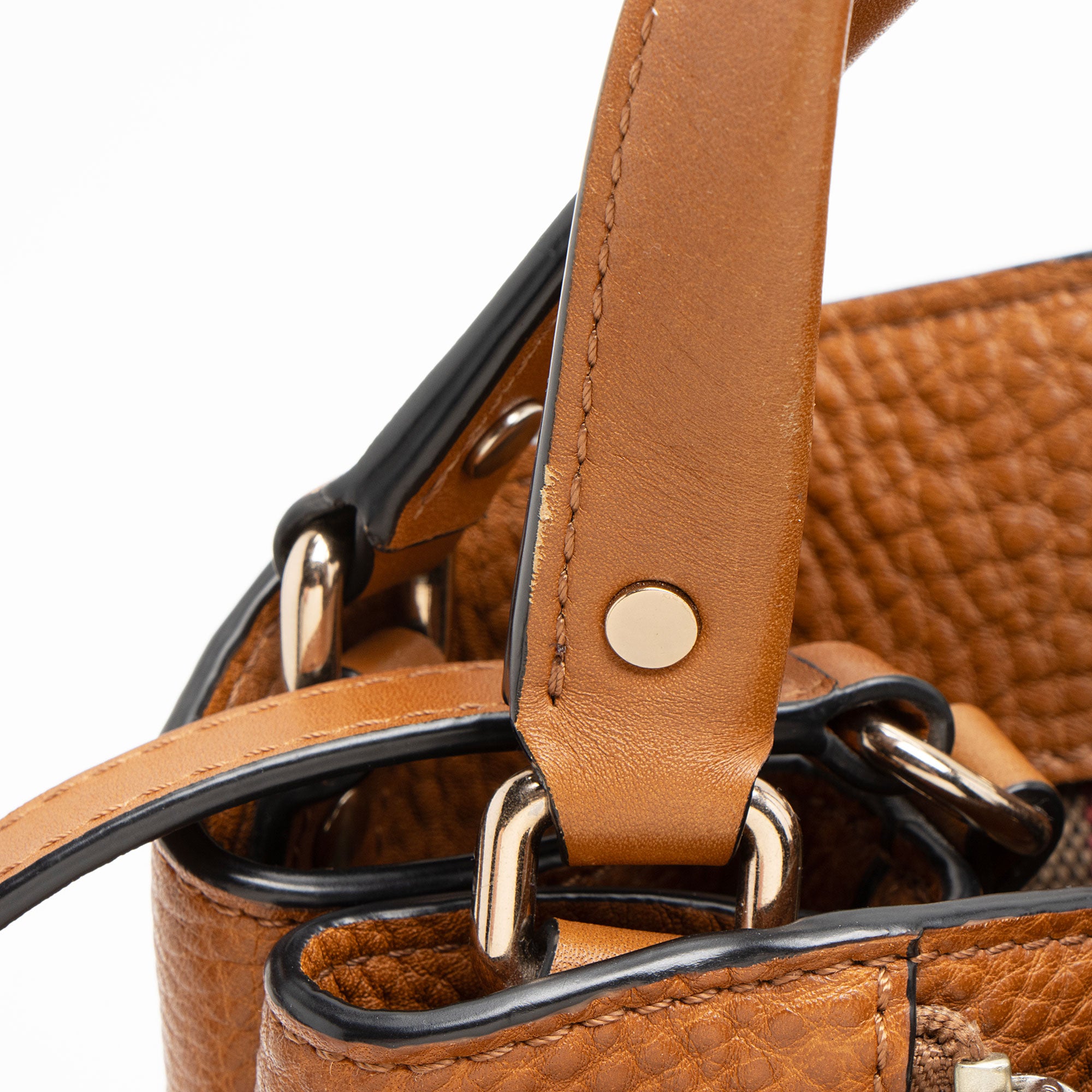 Burberry Calfskin House Check Maidstone Small Shoulder Bag (SHF-GIU47v)