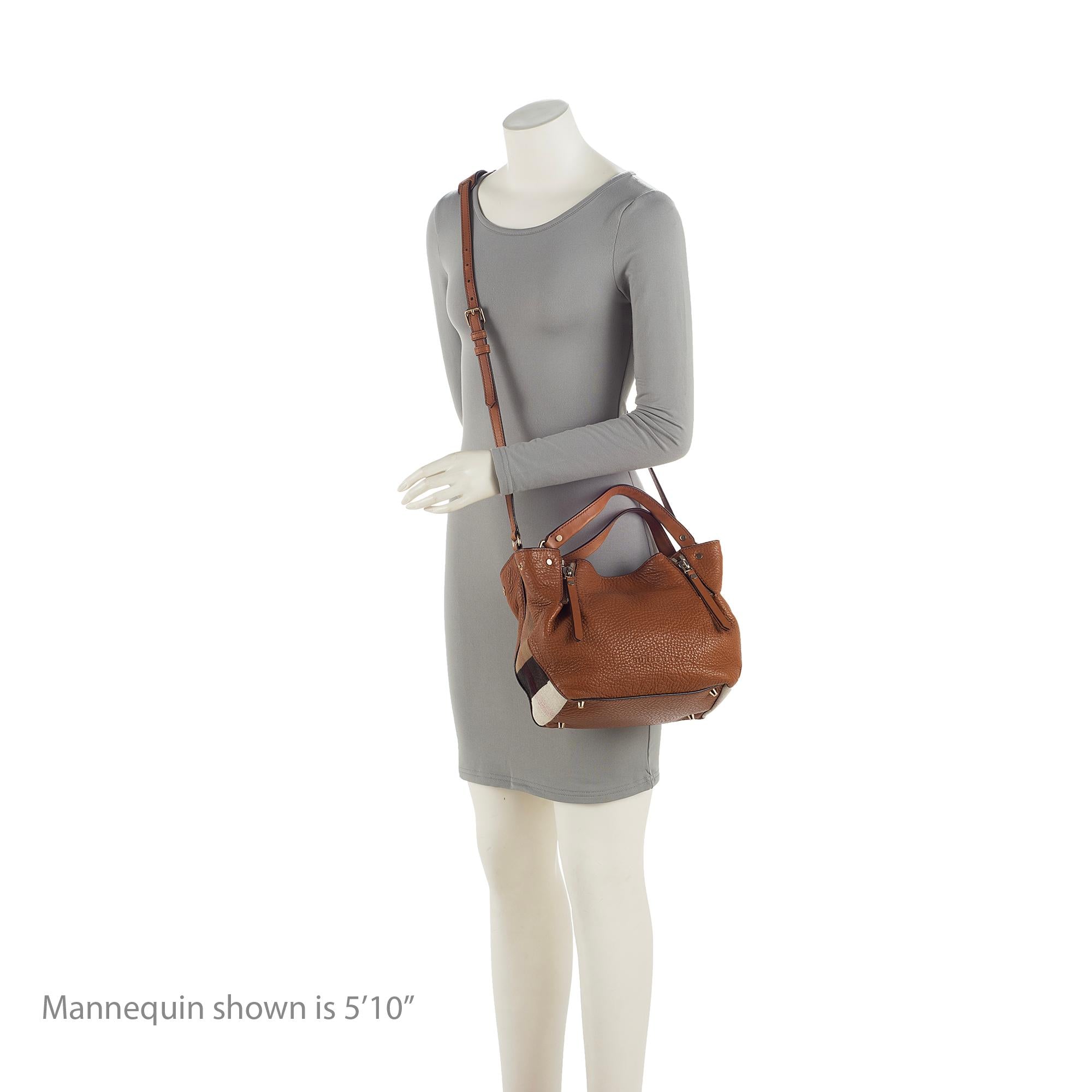 Burberry Calfskin House Check Maidstone Small Shoulder Bag (SHF-GIU47v)