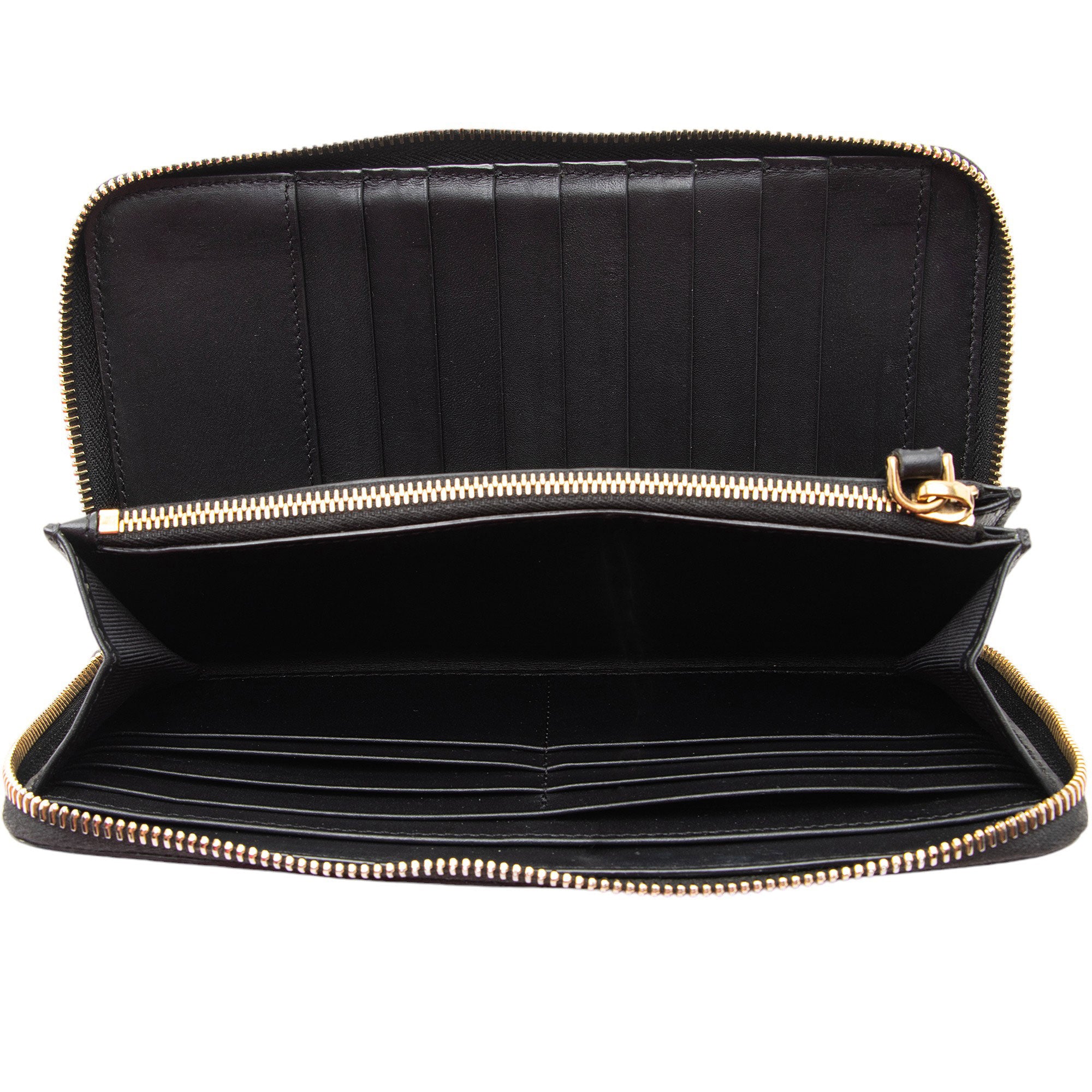 Burberry Calfskin House Check Renfrew Zip Around Wallet (SHF-B5VVSw)