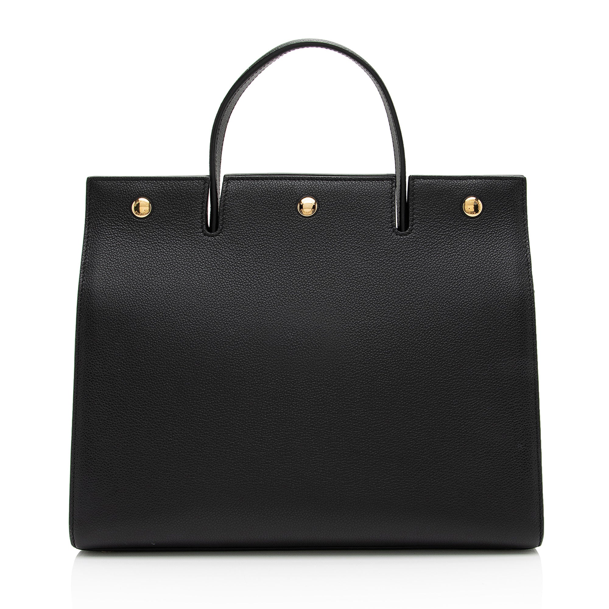 Burberry Calfskin Title Medium Tote (SHF-9V2VK1)