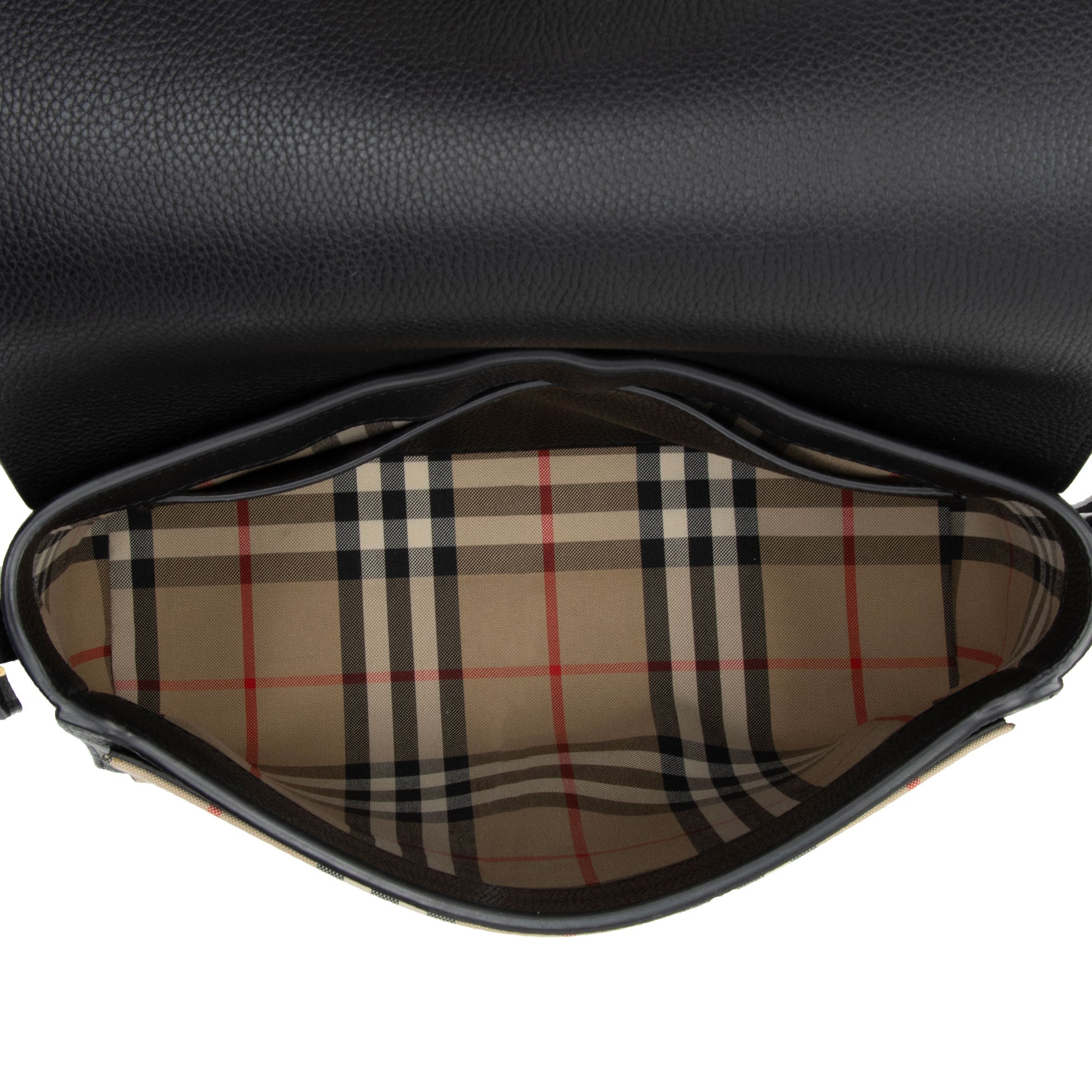 Burberry Calfskin Vintage Check Note Bag (SHF-rIhqrR)