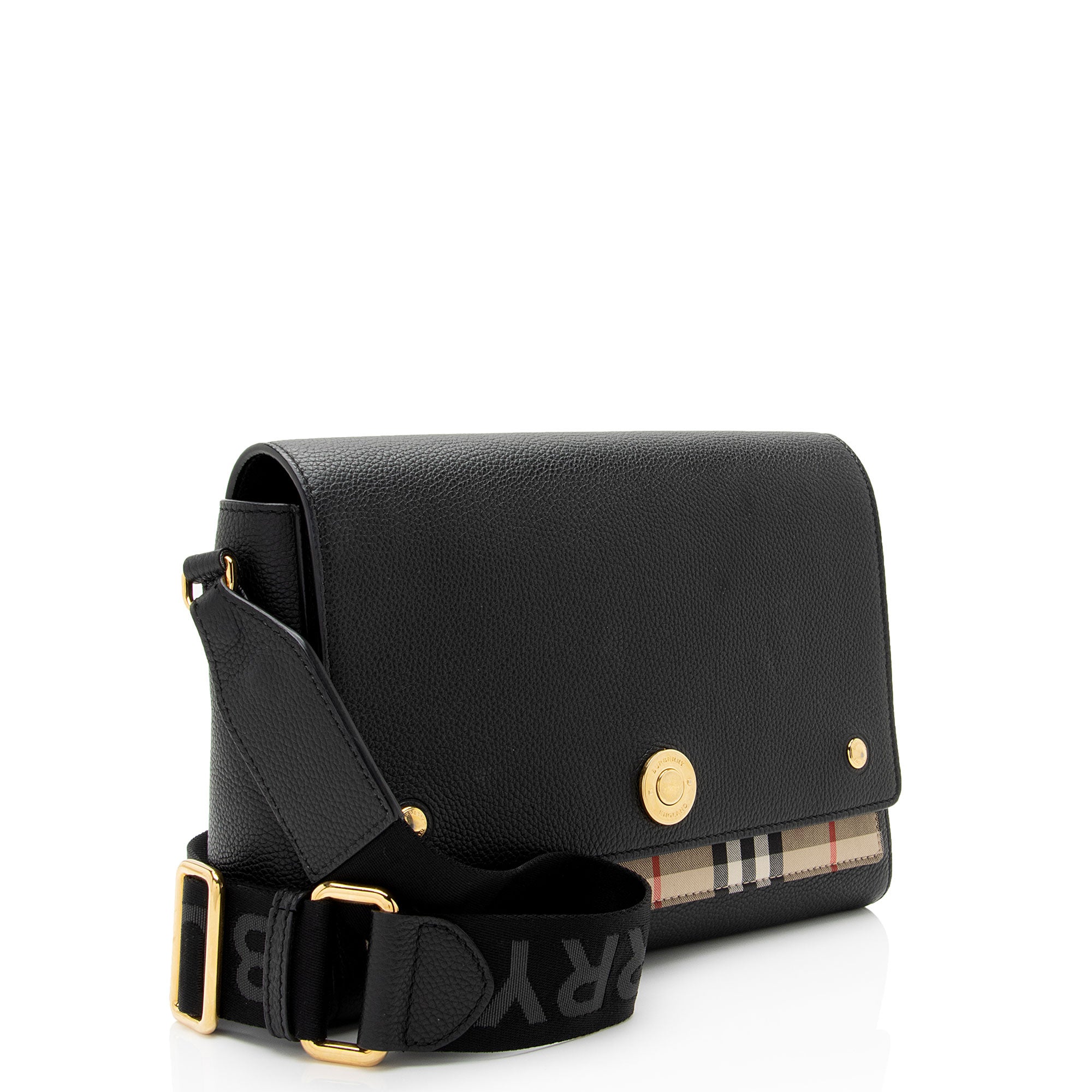 Burberry Calfskin Vintage Check Note Bag