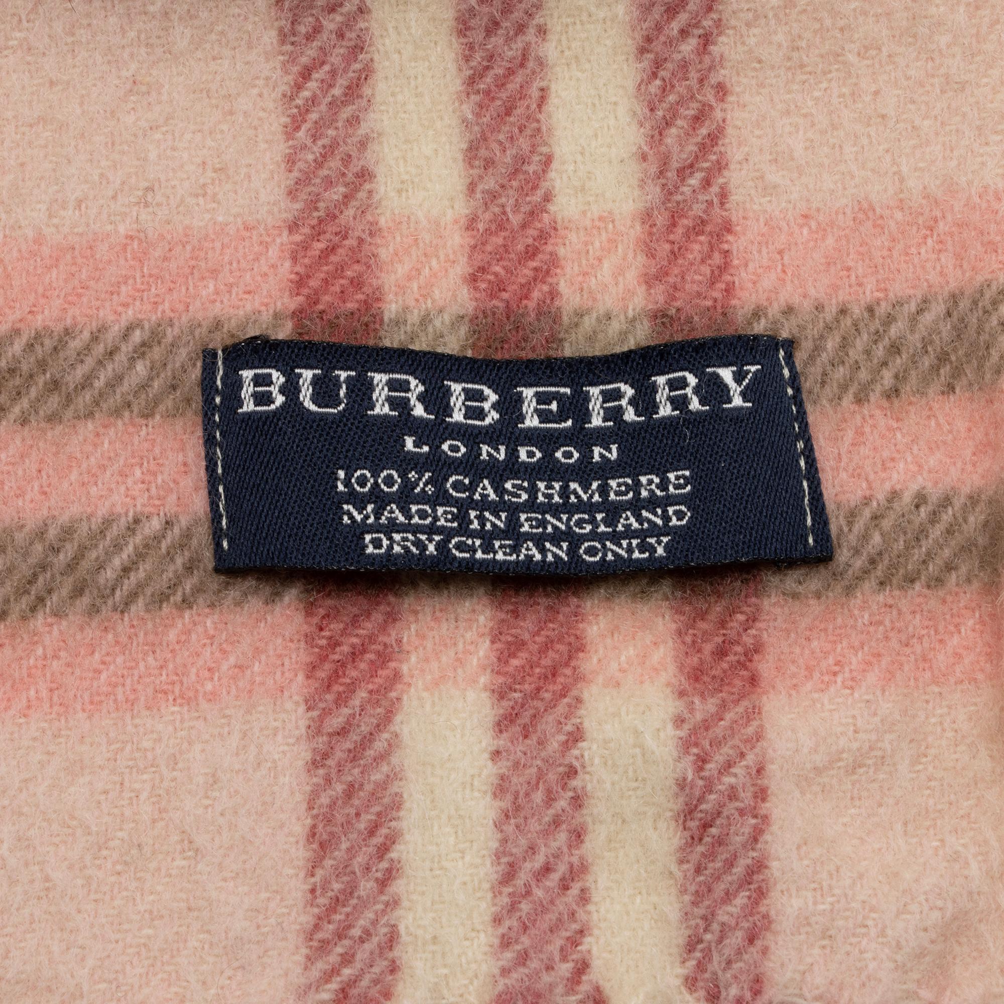 Burberry Cashmere Candy Check Scarf (SHF-23924)